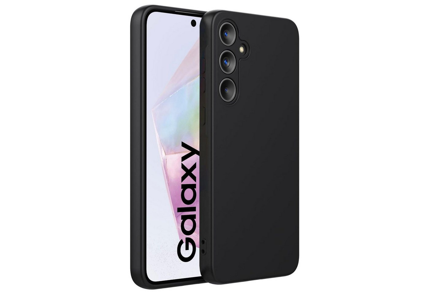 CoolGadget Handyhülle Handy Schutzhülle für Samsung Galaxy A56 5G matt schwarz, Silikon TPU Hülle Schutz Tasche Cover schlicht Slim Case