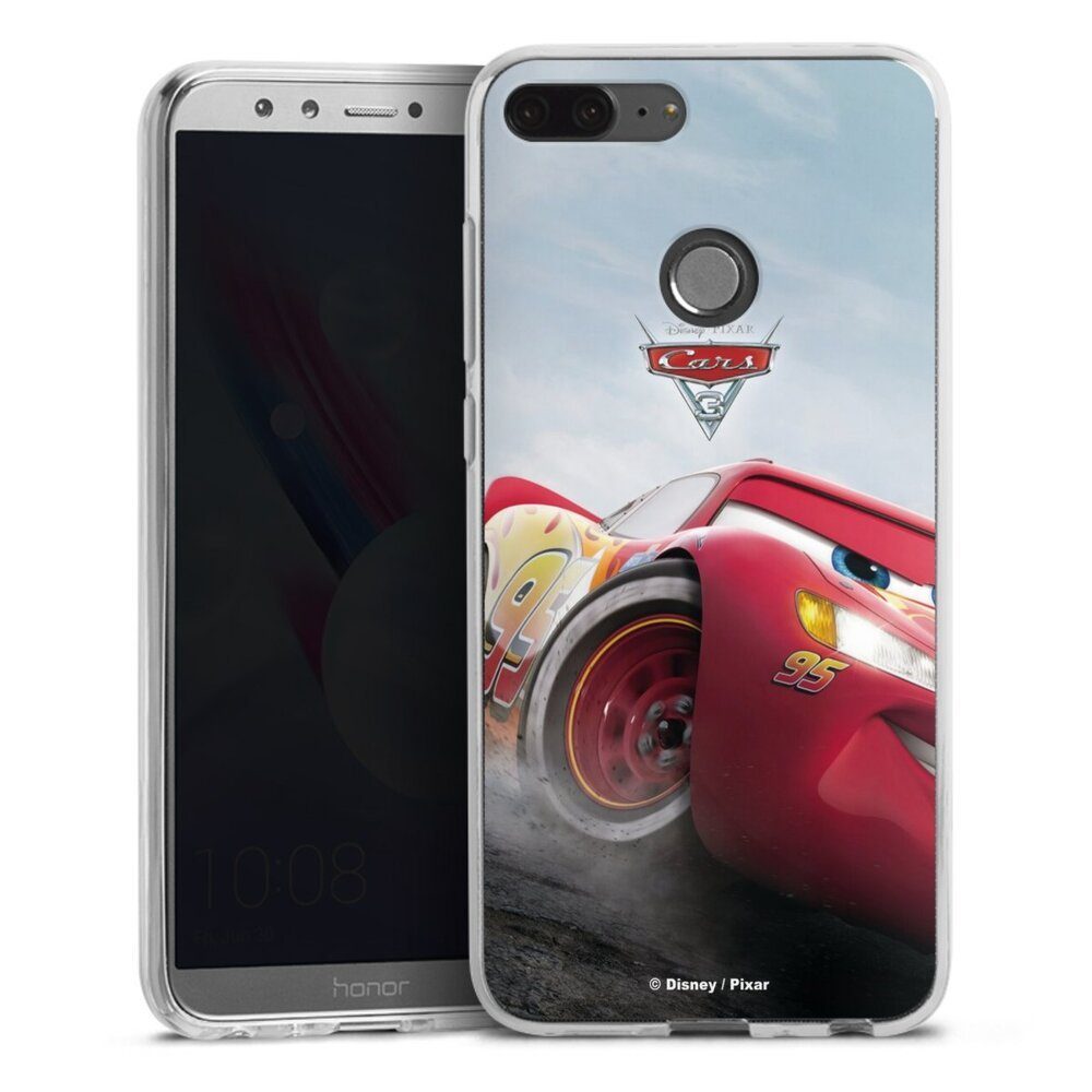 DeinDesign Handyhülle Lightning Mcqueen 95 Offizielles Lizenzprodukt Cars,  Huawei Honor 9 Lite Silikon Hülle Bumper Case Handy Schutzhülle