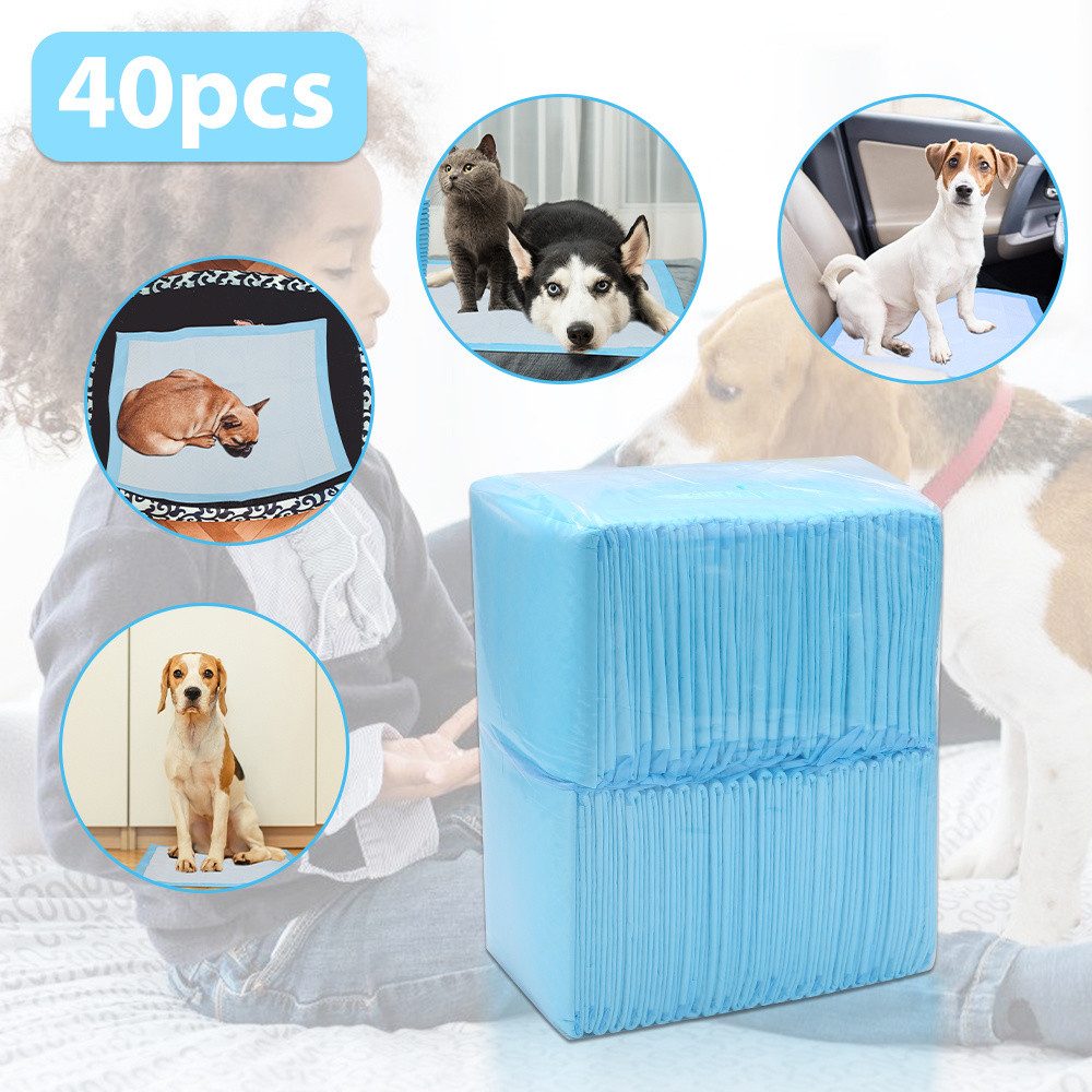 Clanmacy Hundematte Haustier-Trainingsunterlagen aus Vliesstoff, 60 x 60 cm, 40 Stück
