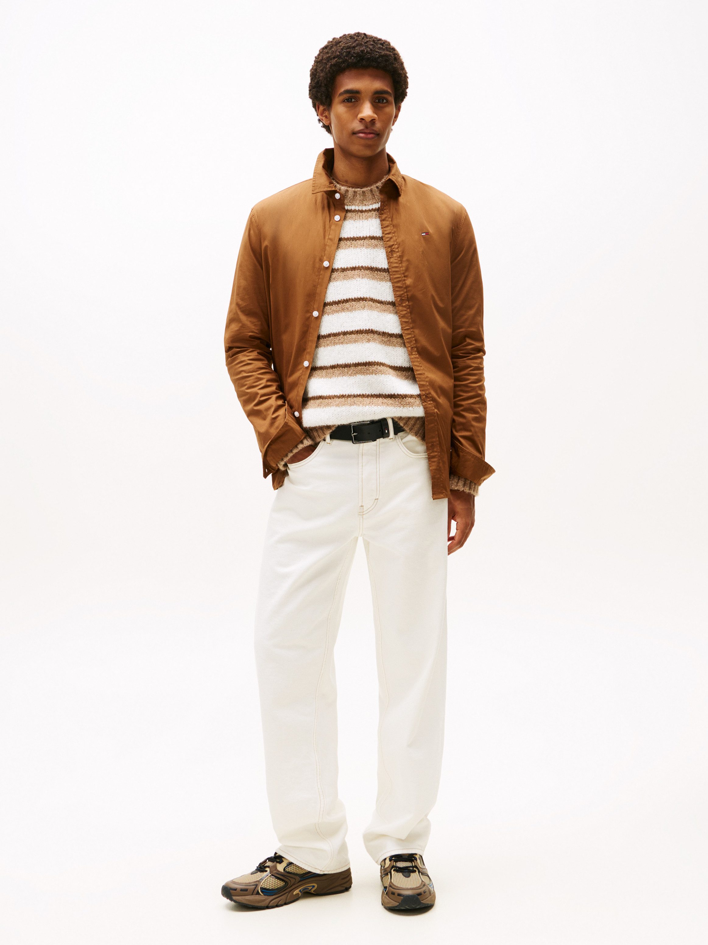 Tommy Jeans Langarmhemd Sabim Stretch Shirt Stretch Hemd, Premium, Slim Fit, mit Elasthan