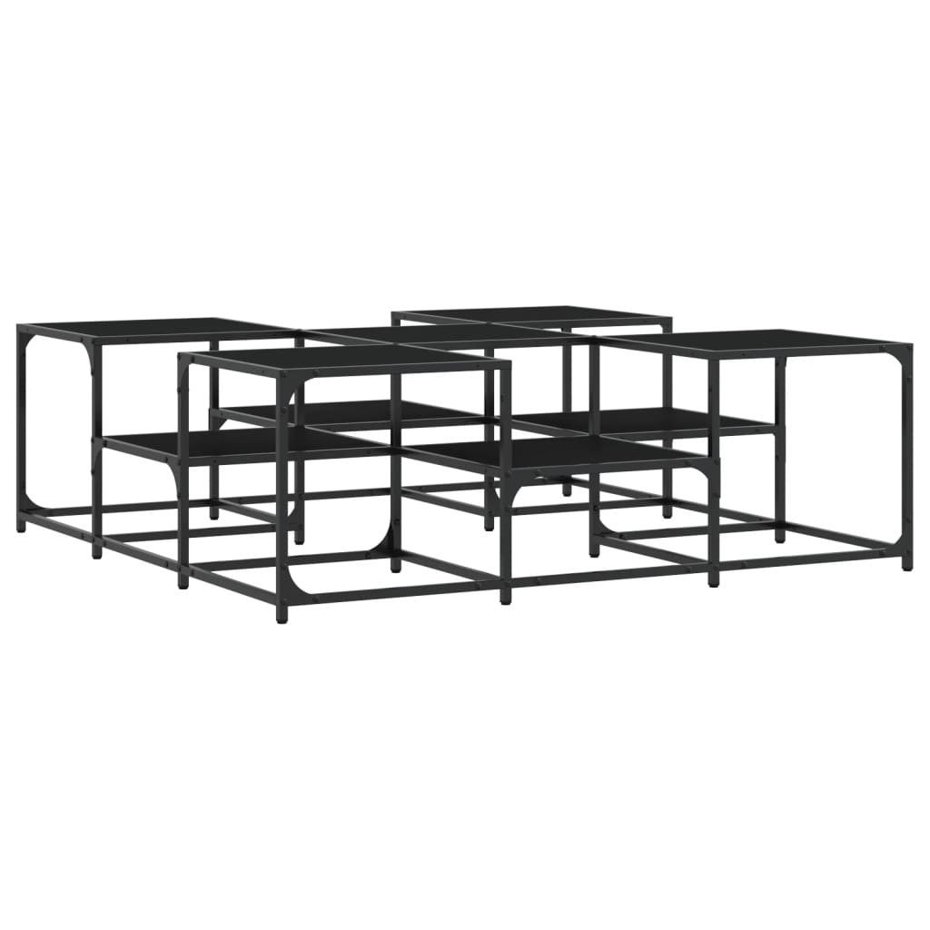 vidaXL Couchtisch Couchtisch Schwarz 121x121x40 cm Holzwerkstoff (1-St)