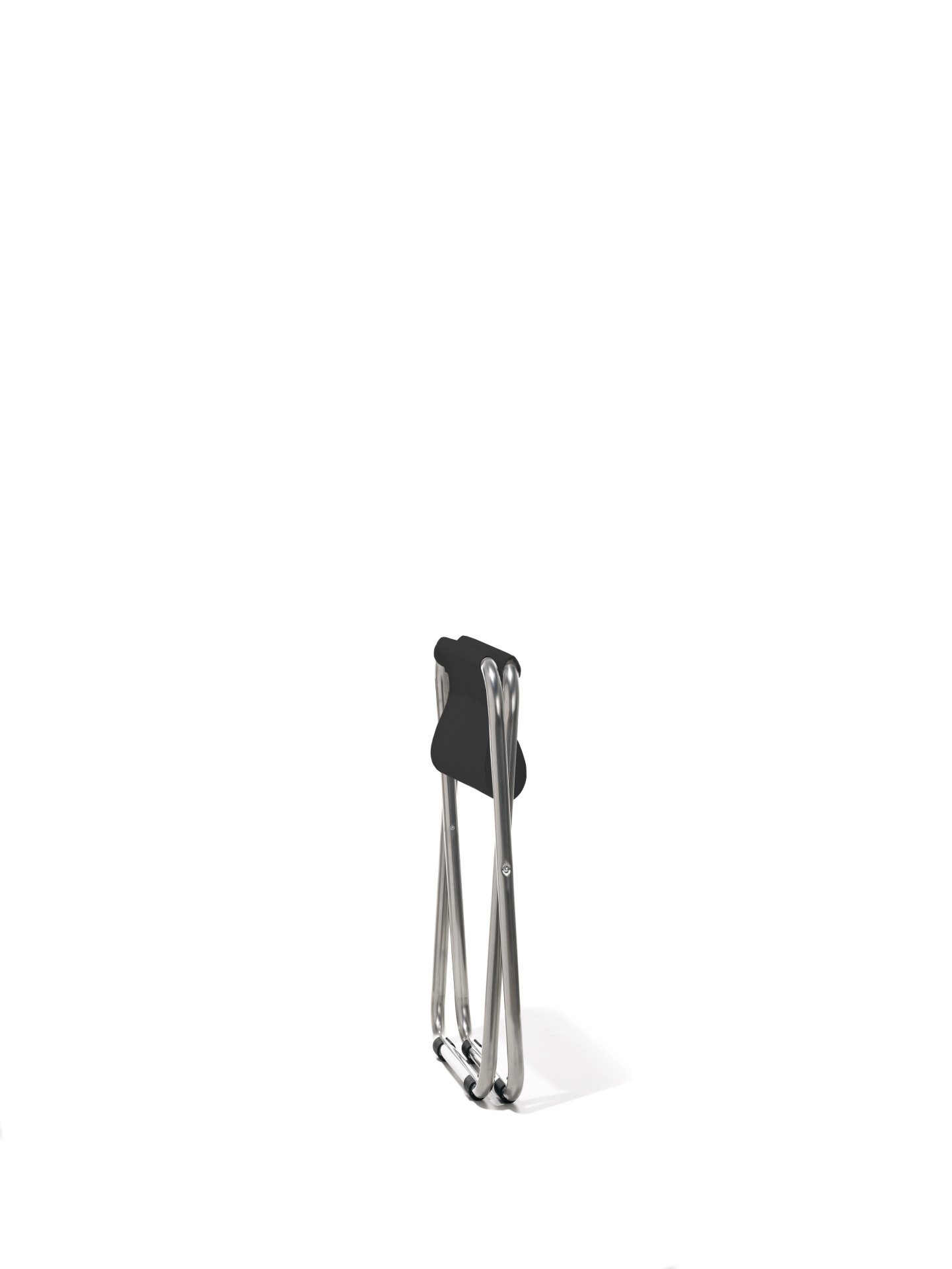 Fiam Sitzhocker Chico aus Aluminium, Schwarz