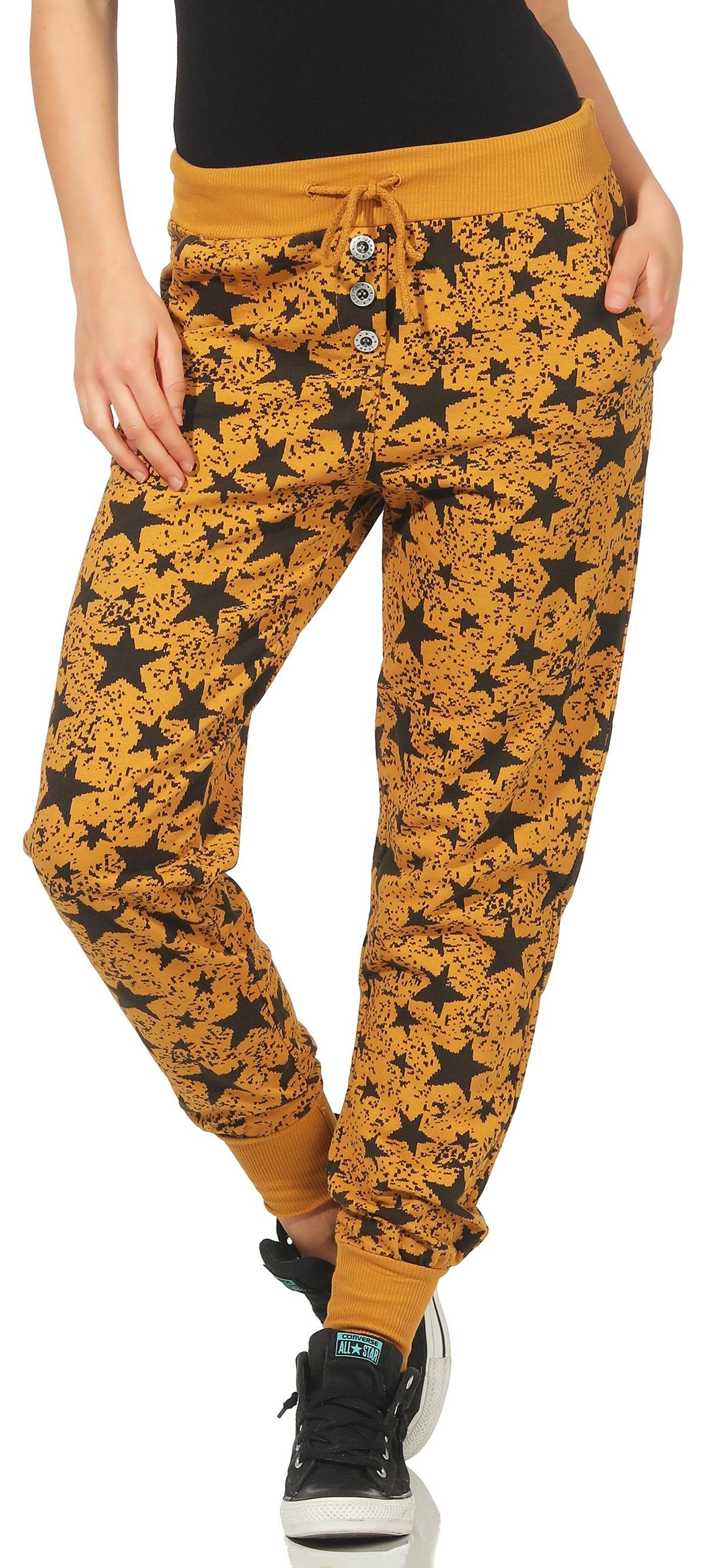 Sweathose malito Damen Sweathose mit Star Print, Baggy zum Tanzen, Jogginghose