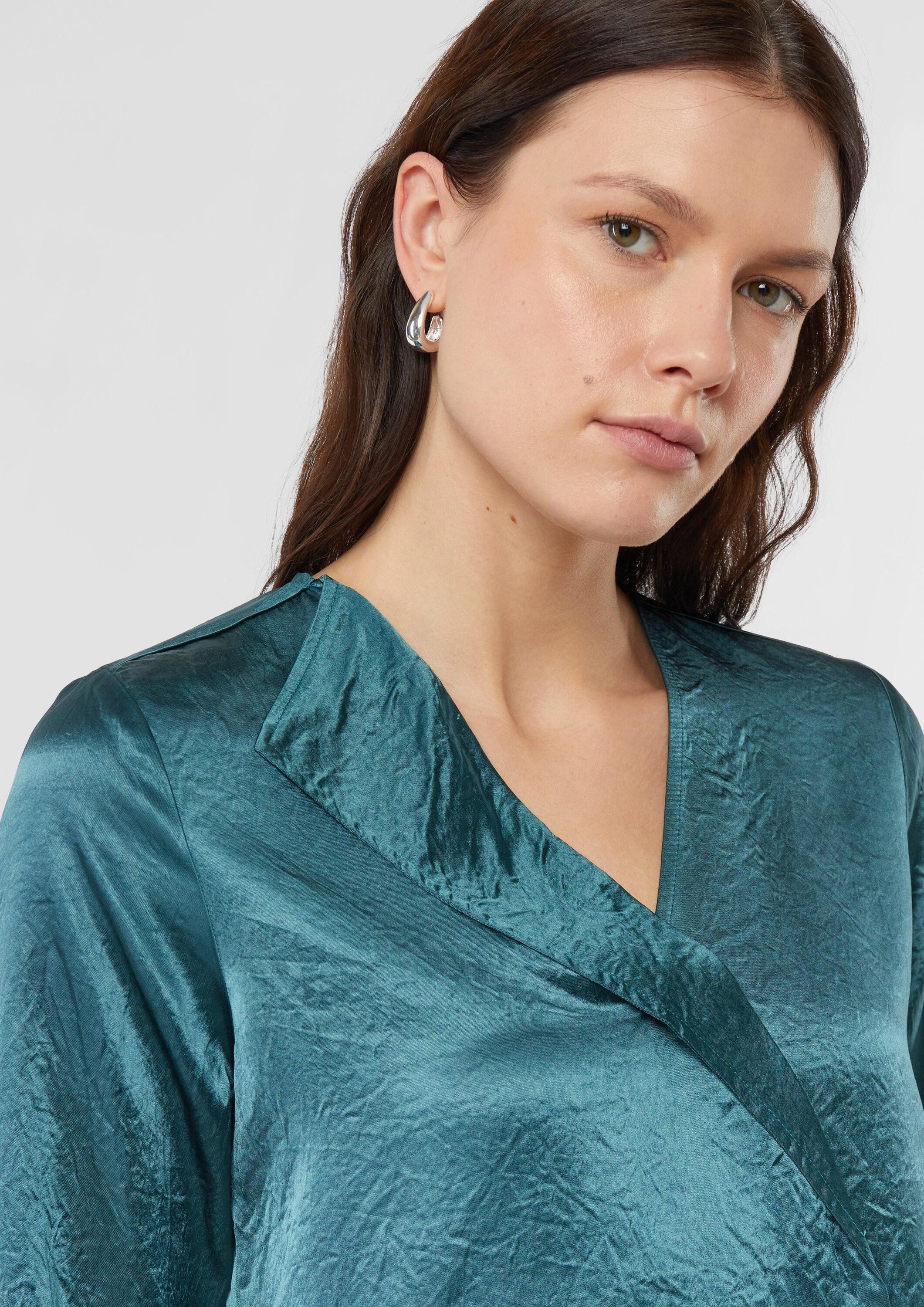 comma Langarmbluse Bluse Feminine Bluse mit raffinierten Details