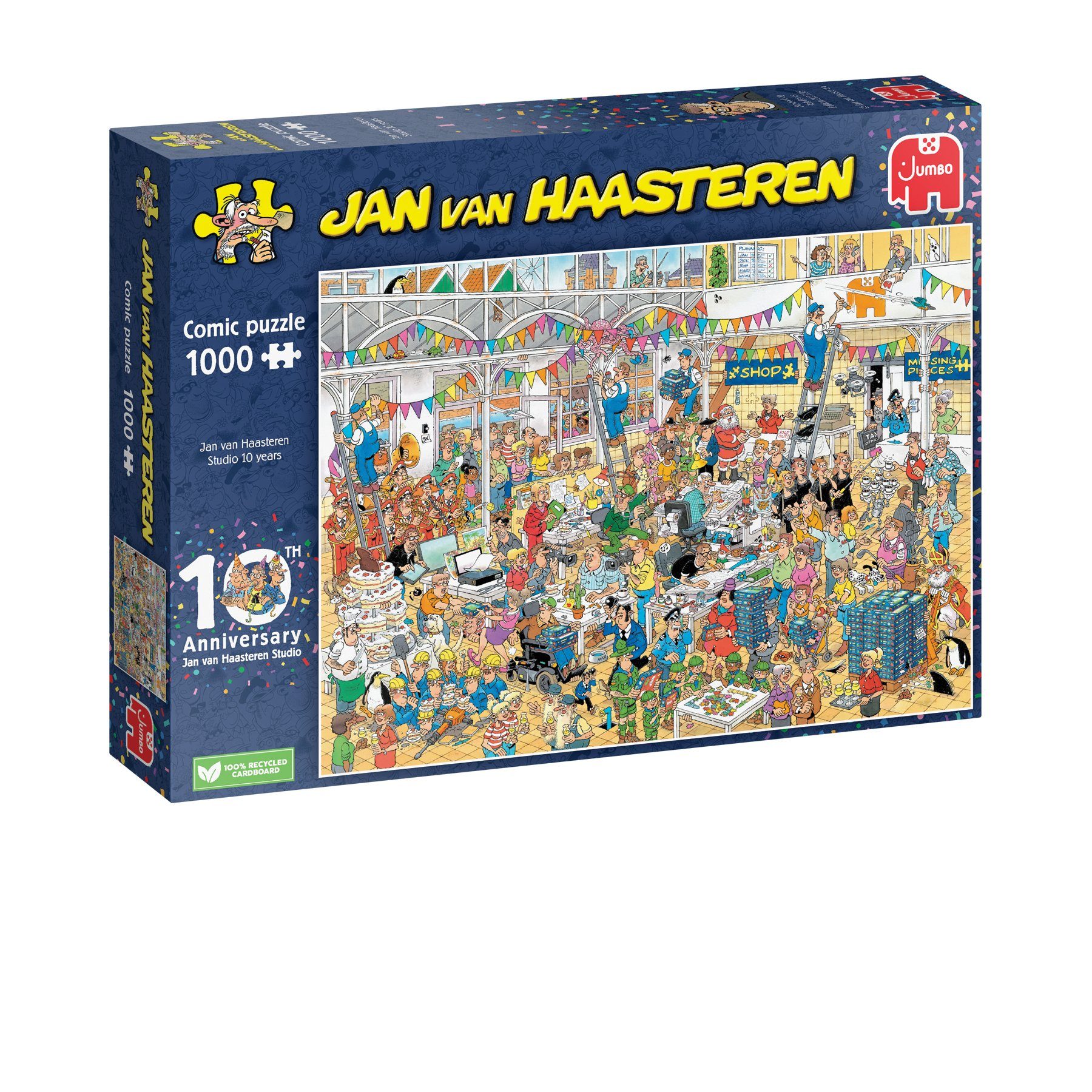 Jan van Haasteren Puzzle Jan van Haasteren 10 Jahre JvH Studio 1000 Teile Puzzle, 1000 Puzzleteile, Made in Europe