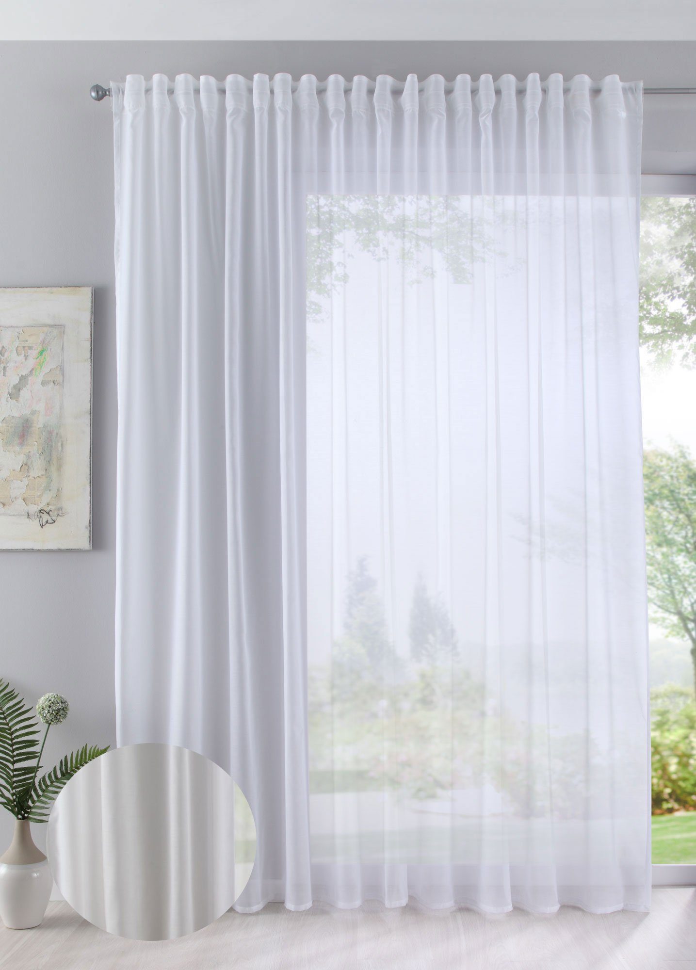 Gardinenbox Gardine (1 St), verdecketeSchlaufen, transparent, Batist, Store günstig online kaufen