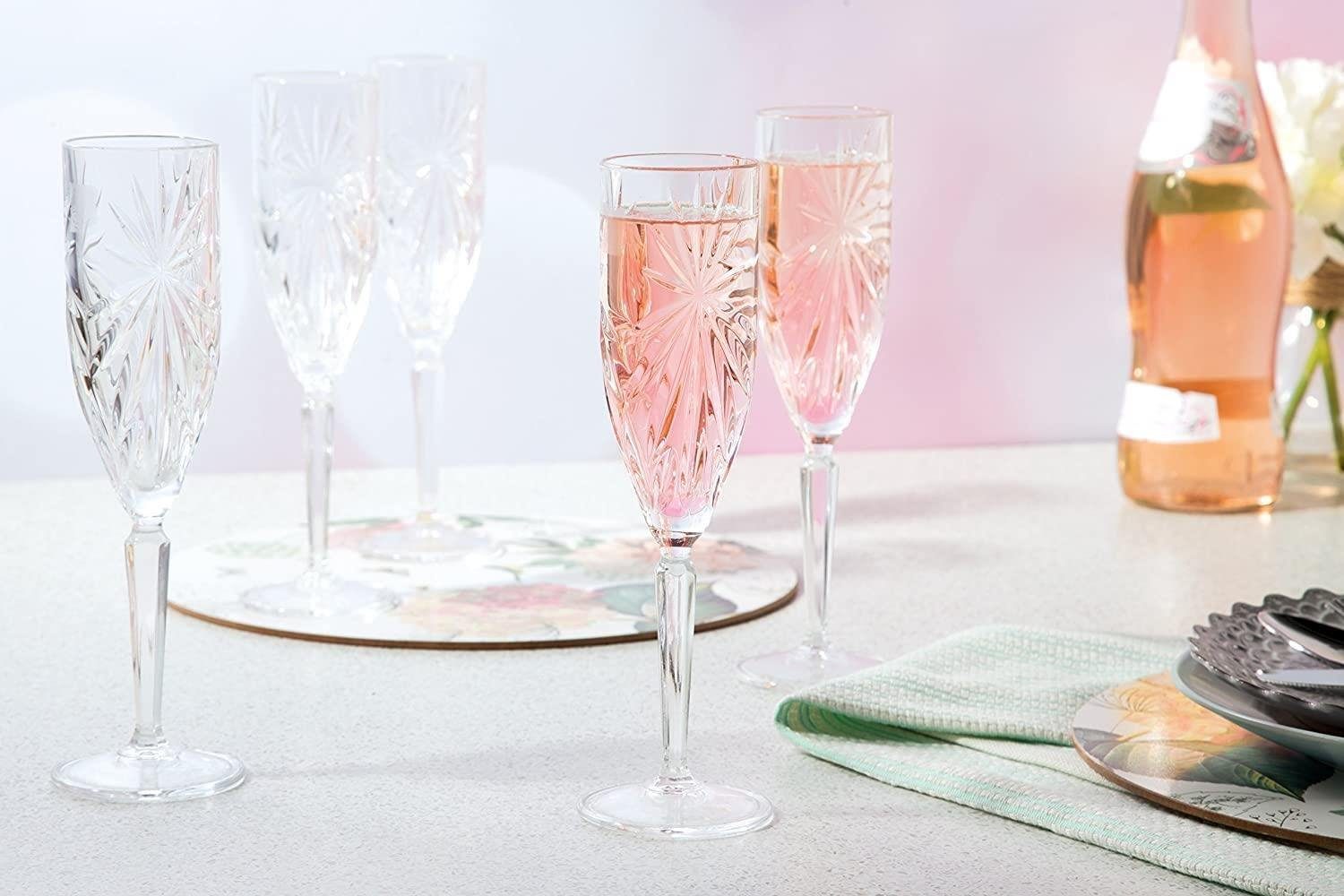 Topkapi elite Sektglas Topkapi elite Champagnergläser Oasis 6 Stück, Kristallglas