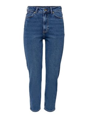 JACQUELINE de YONG High-waist-Jeans High Waist Mom Jeans Bleached Used Design JDYKAJA (1-tlg) 4120 in Blau