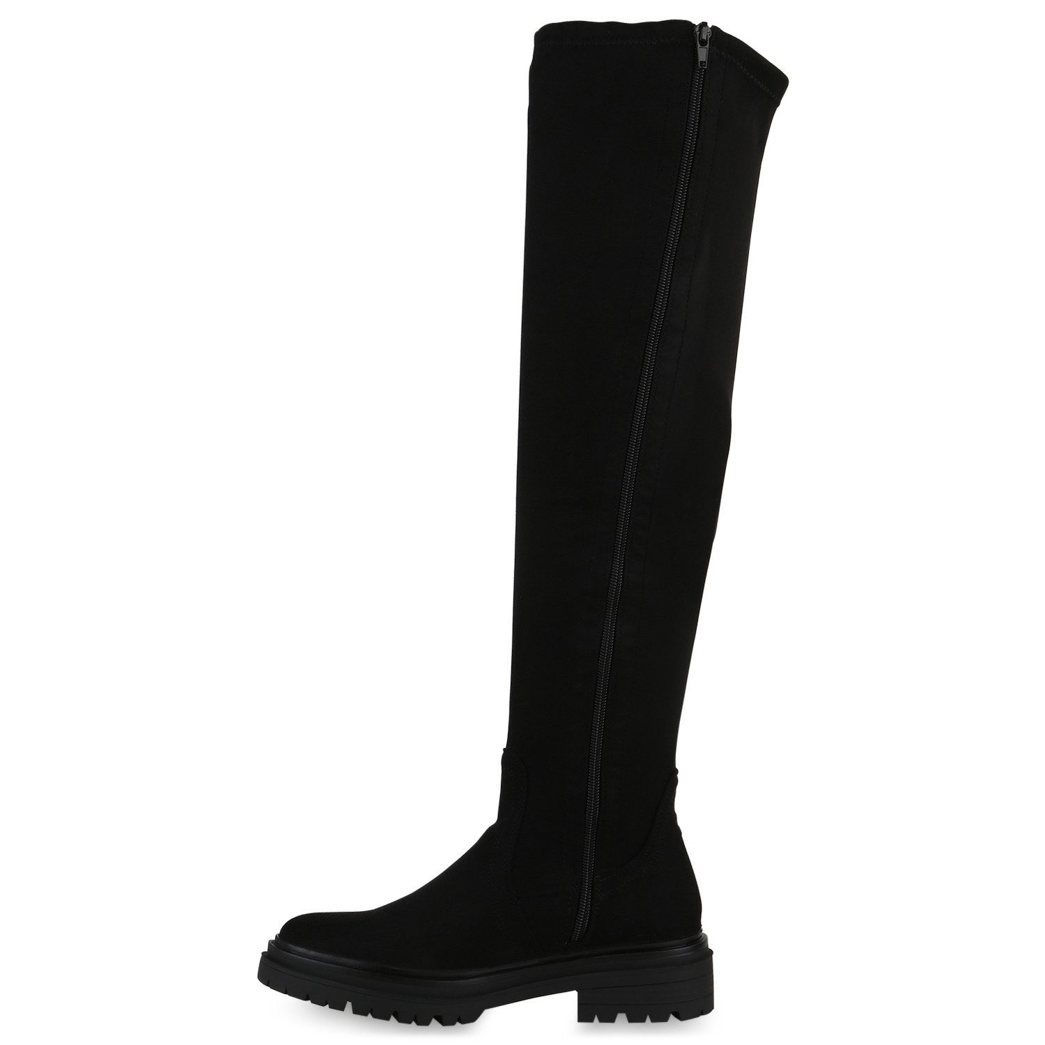 VAN HILL 840536 Overkneestiefel Damen Overknees Stiefel Plateau Vorne Profi günstig online kaufen