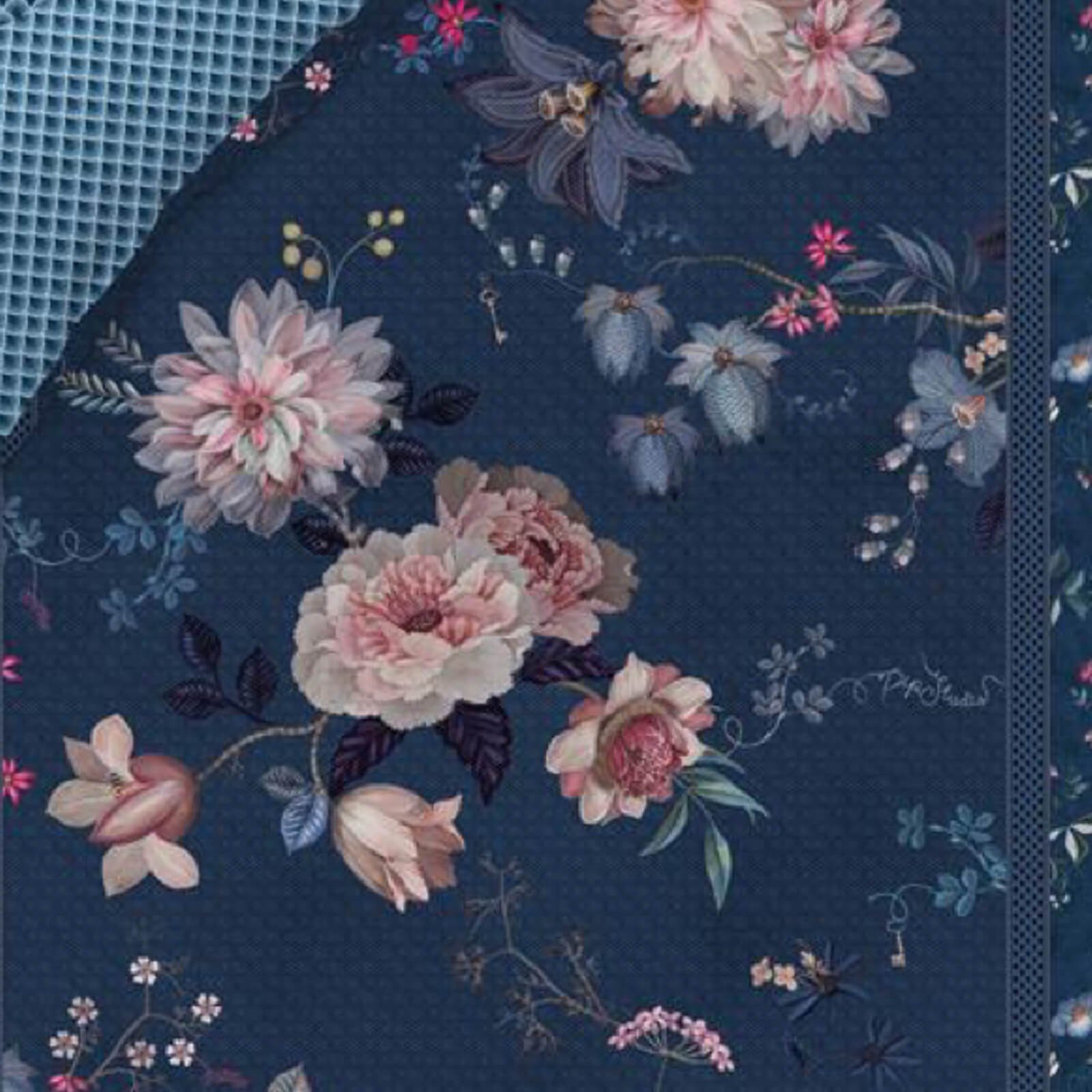 PiP Studio Bettwäsche Tokyo Bouquet Dunkelblau, Perkal, 2 teilig, Lilien, Dahlien, Punkte – Bild 5 von 5