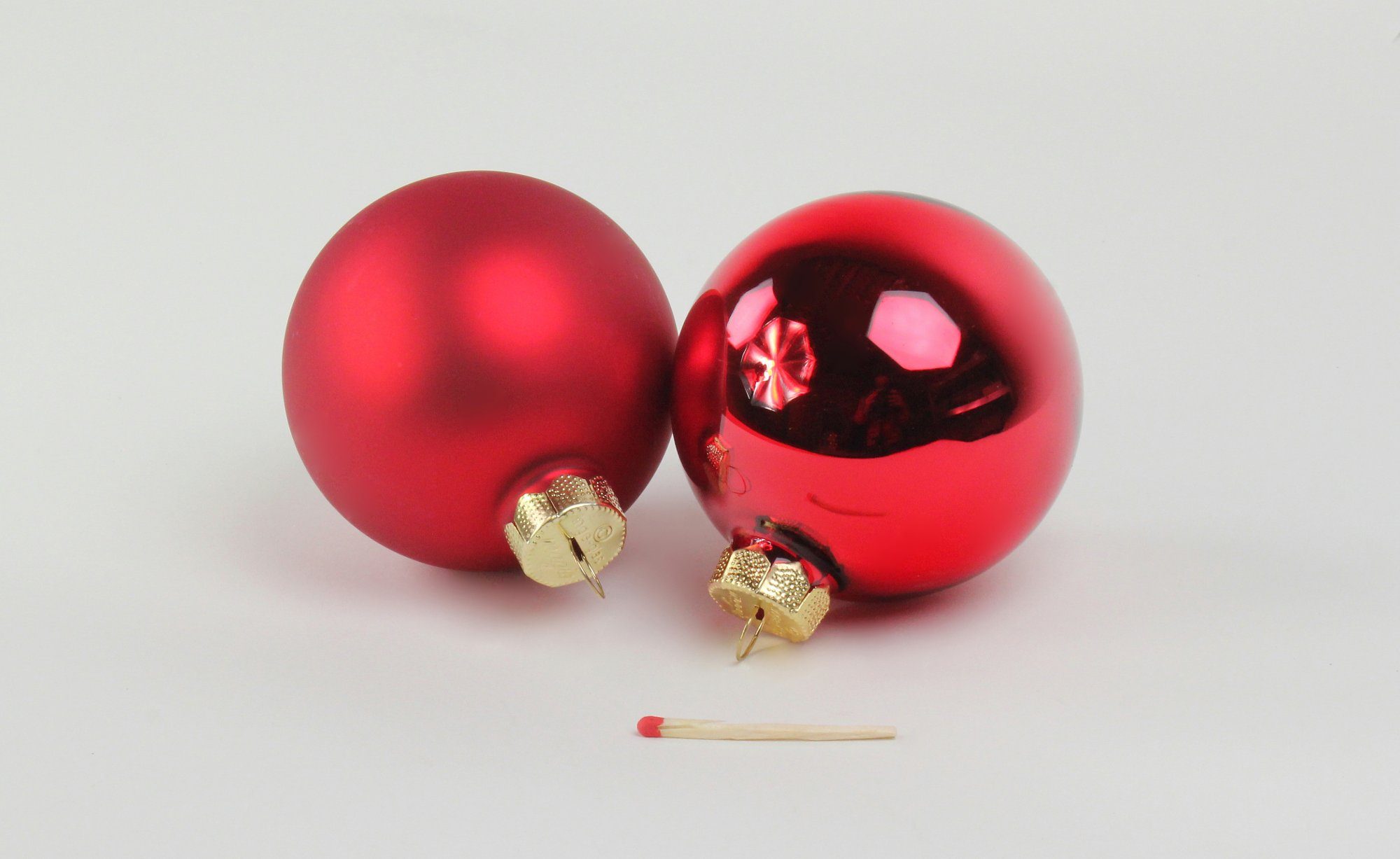 von 16 8 Lucht Weihnachtsbaumkugel matt/glänzend cm Ø Glas-Kugel-Box Lucht Stück rot