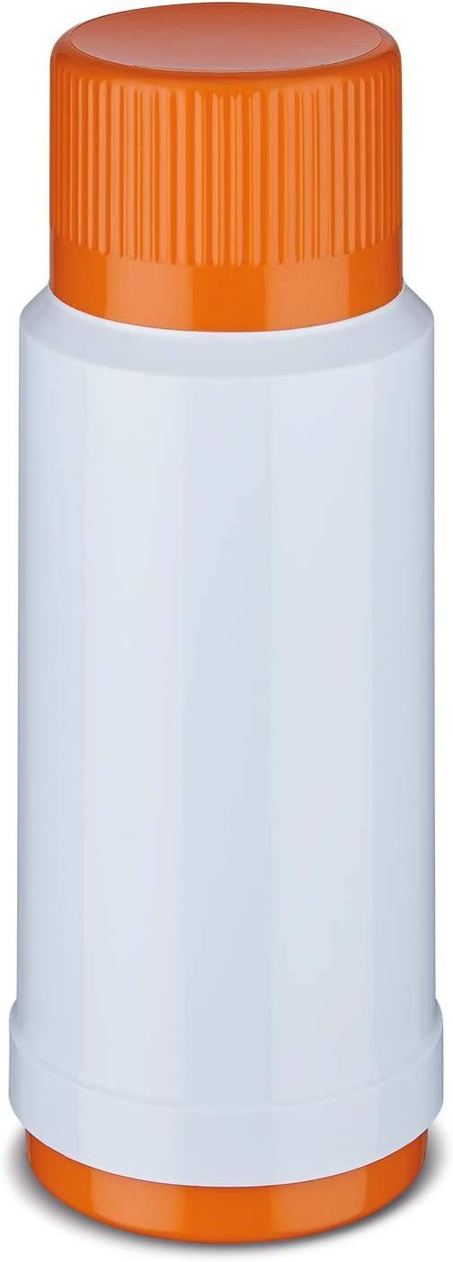 ROTPUNKT Thermoflasche Isolierflasche 1,0 ltr. I auslaufsicher I Glaseinsatz I BPA-Frei, 24 Std heiß 36 Std kalt I 40 polar/clementine