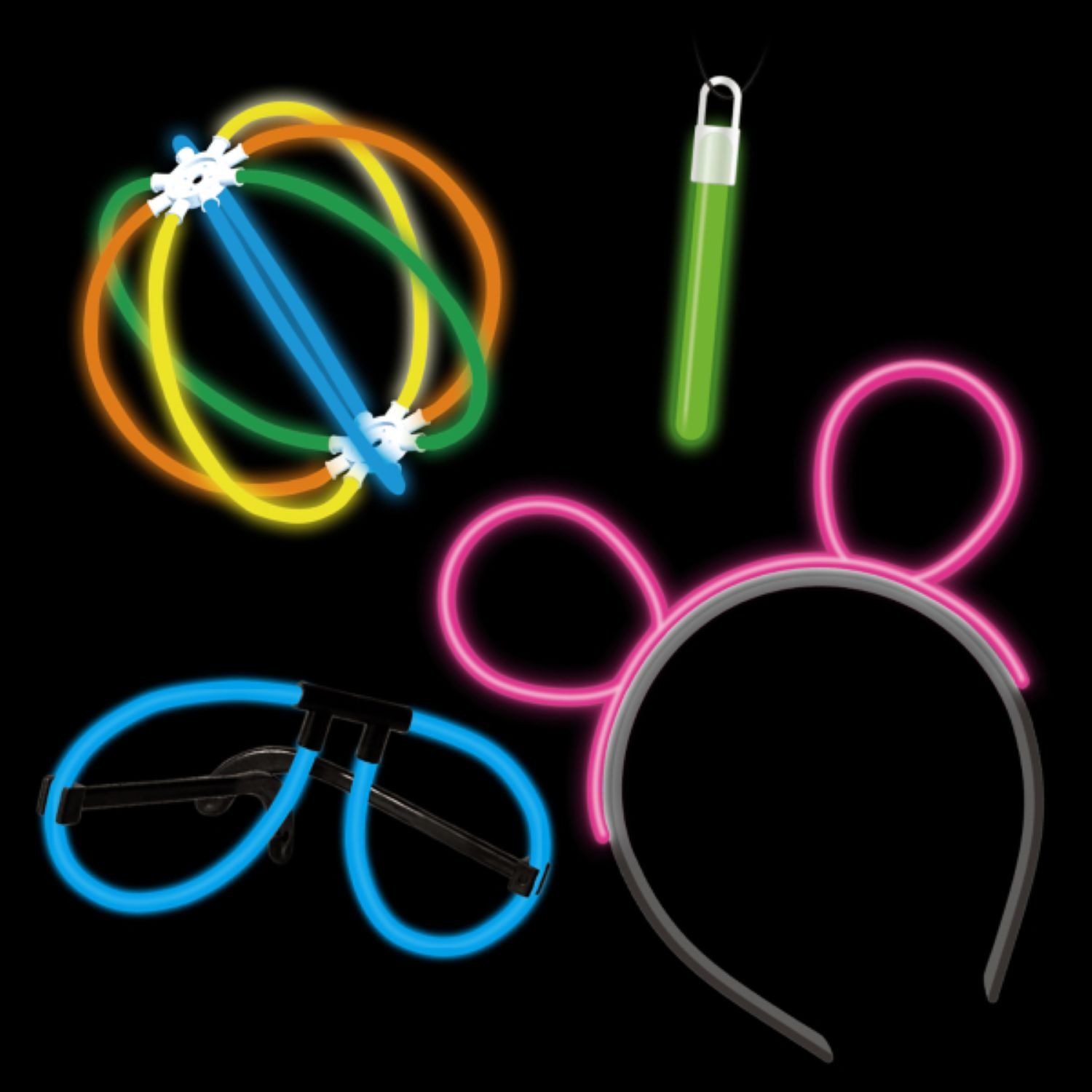 Riethmüller Kostüm Knicklicht Party Set, 4 Stück