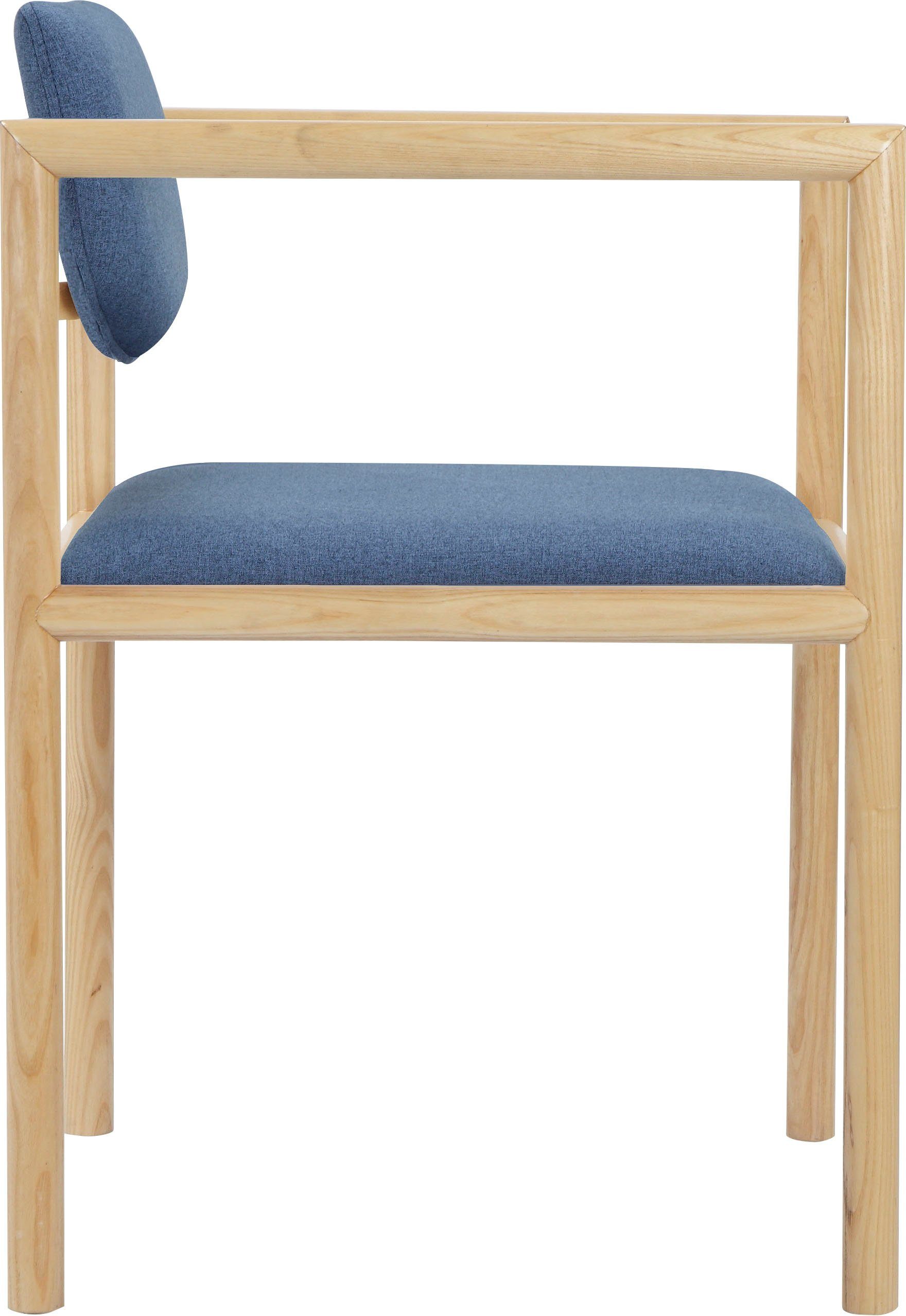 LeGer Home Massivholz, Lena Gercke Farben, cm 55 Esszimmerstuhl Breite In Noelia, 4 natur/blau by