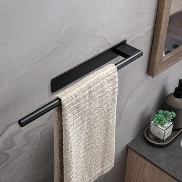 BlauCoastal Handtuchhalter Handtuchhalter ohne Bohren Edelstahl Handtuchhalter Schwarz, Bad Wandmontage für Badezimmer Küche