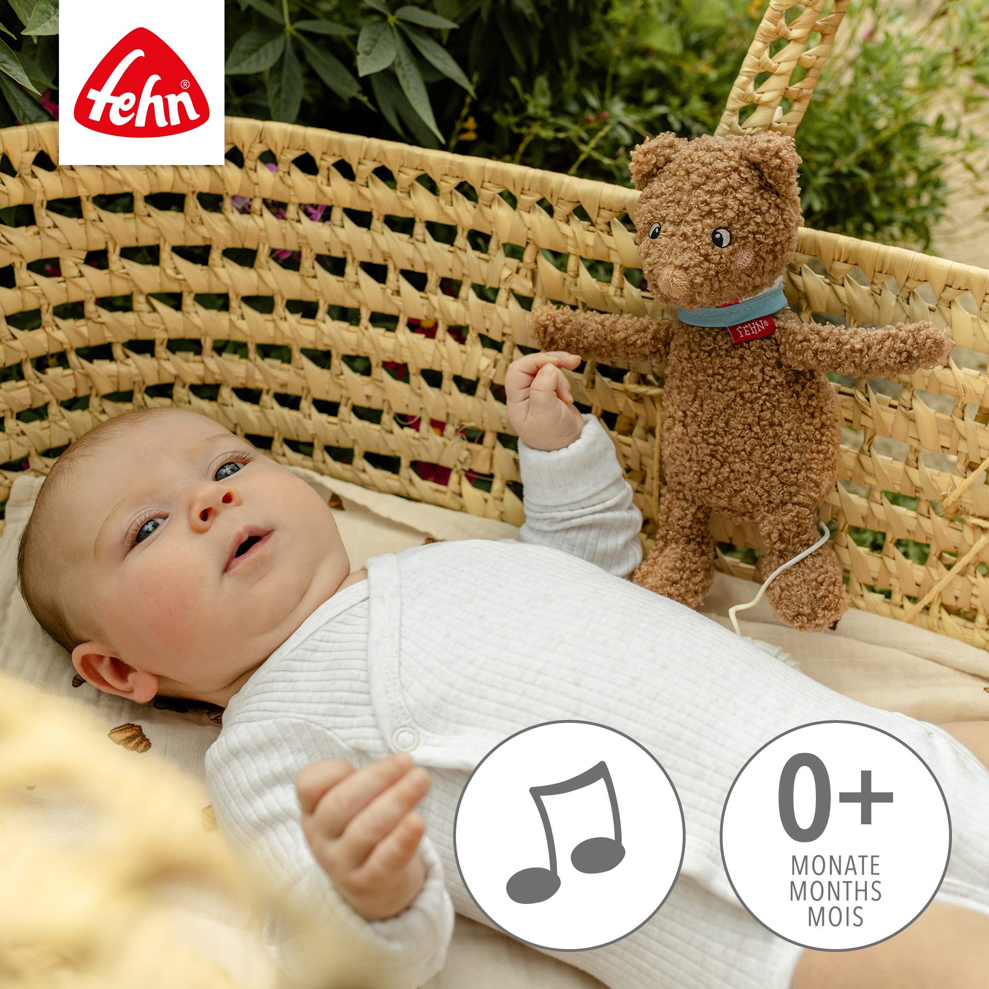 Fehn Spieluhr FredErik, Mini-Spieluhr Bär