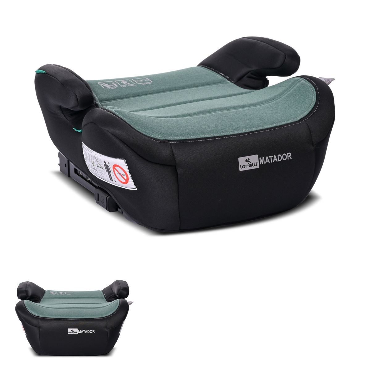 LORELLI Kindersitzerhöhung Matador Isofix (125-150cm), ab: 5, bis: 12, Armlehne, i-Size, Maximalgewicht: 36 kg, Isofix-System, waschbar