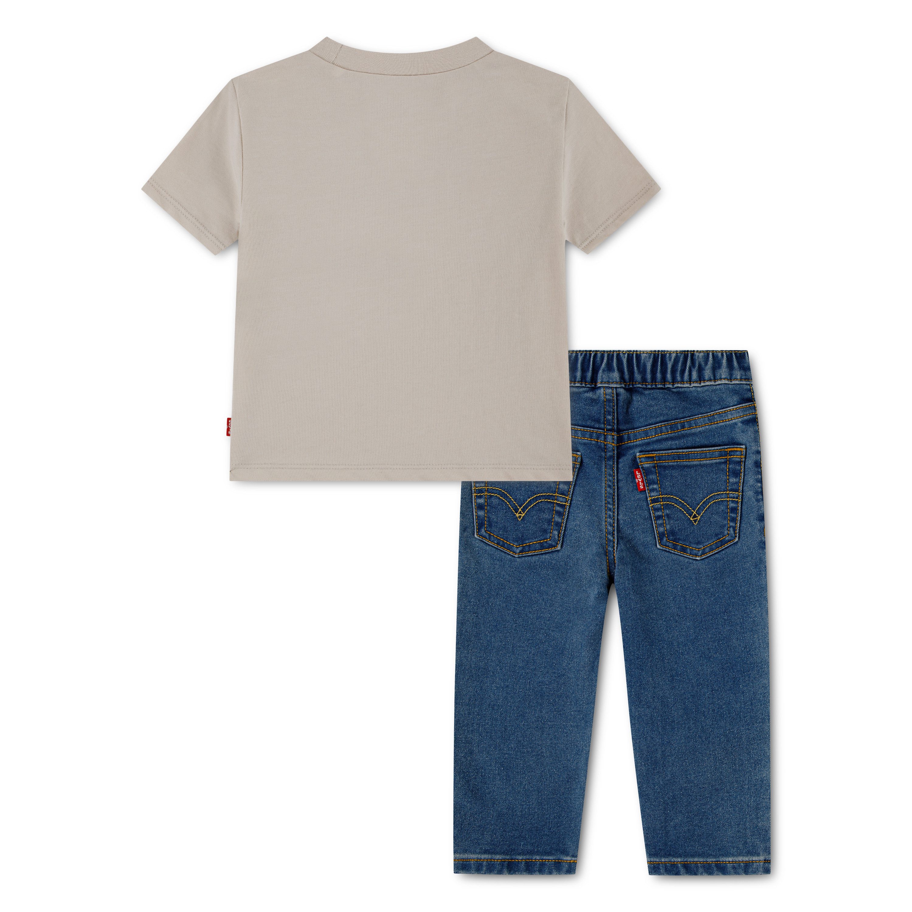 Levi's® Kids Shirt & Hose LVB CORE TEE & DENIM PANT SET (Set, 2-tlg., T-Shirt & Jeans) T-Shirt mit Logoprint