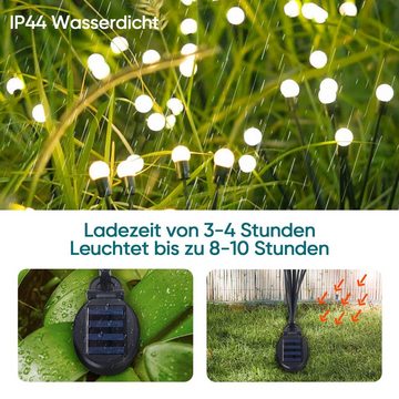 Salcar LED Solarleuchte Solarleuchten Garten Erdspieß 2er Set, Solar Gartenleuchten Kugeln, Warmweiß, mit 2 Modi, 6 Lampen, Automatische Beleuchtung