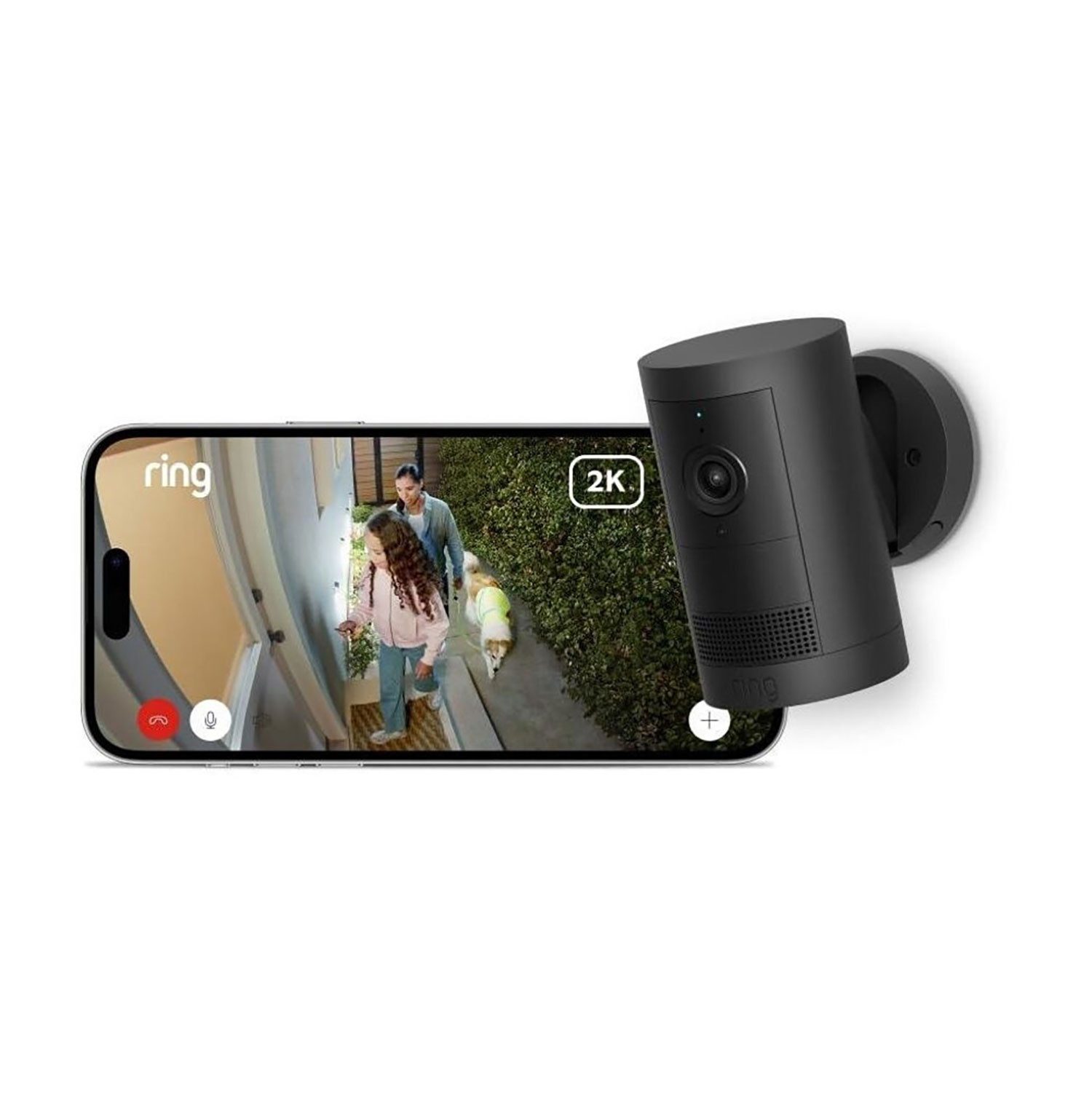 Ring Überwachungskamera Außenkamera Plus Akku (Außen, Innen, 1-tlg., Akku, Nachtsicht, Wi-Fi)