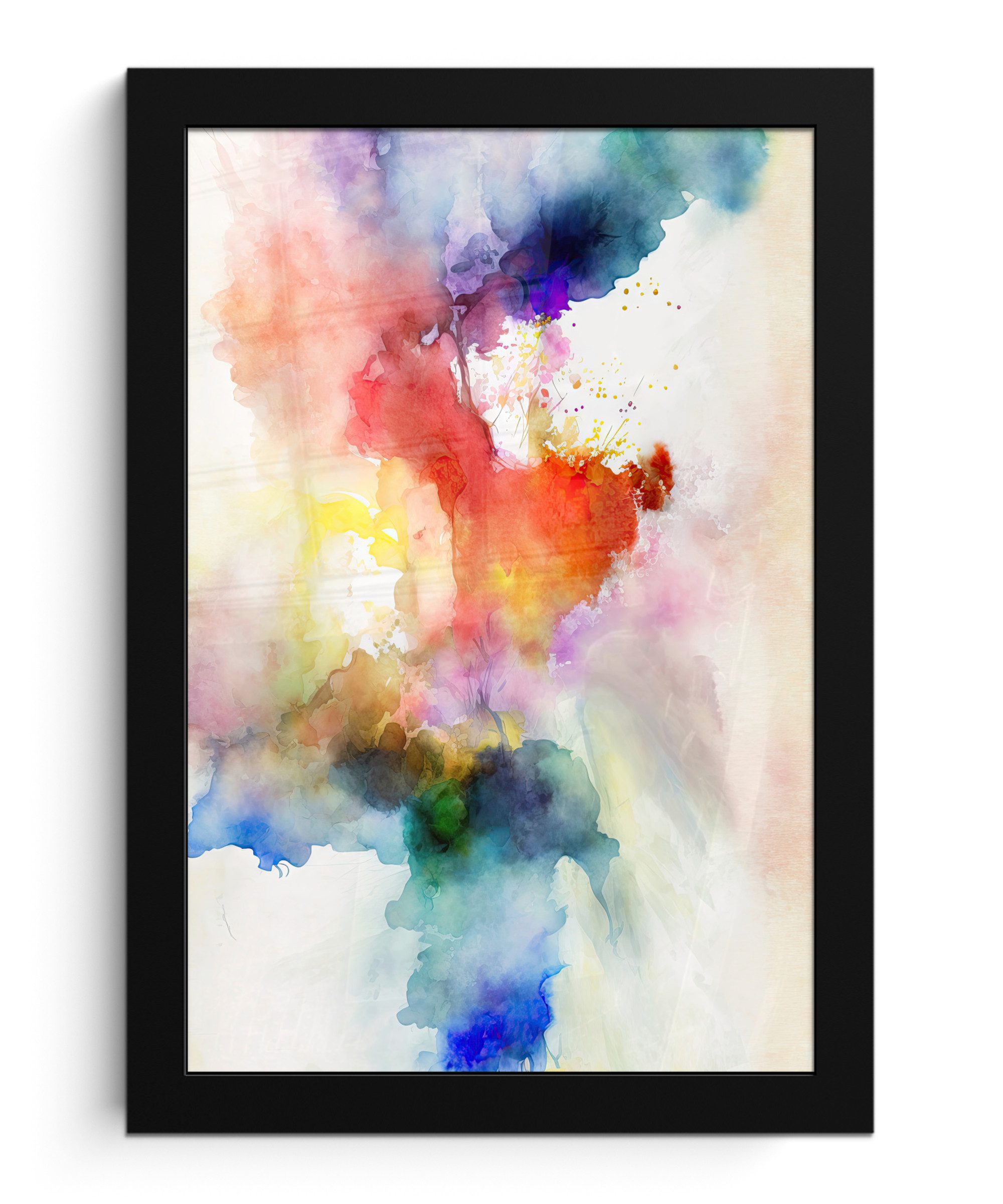 Poster Aquarell - Regenbogen - Abstrakt - Kunst - Farben