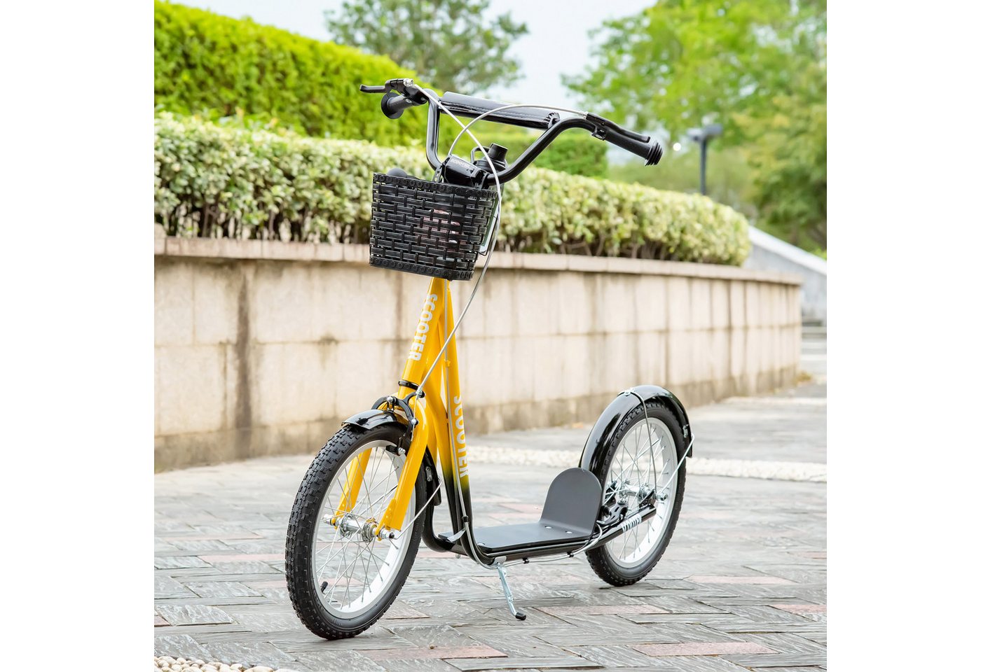 Thumbnail - HOMCOM Scooter Kinder Roller Höhenverstellbar Tretroller mit großen Gummirädern, 1 km/h, (Roller, 1 tlg., Kickscooter), ...