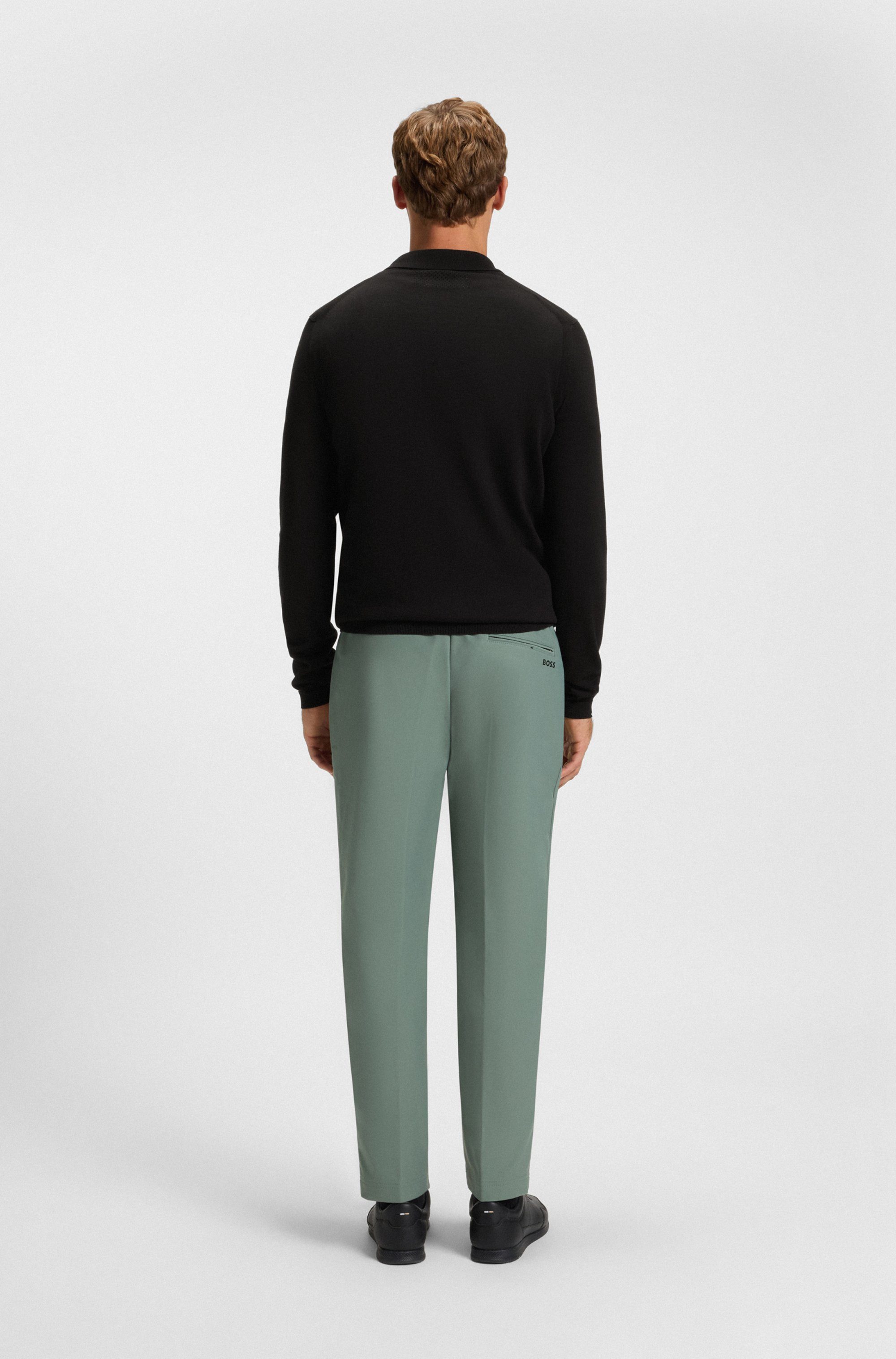 BOSS GREEN Strickpullover KN Ever-X PL mit Reißverschluss, regular fit, toniges Logo