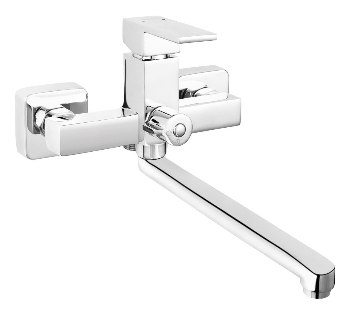 Ferro Wannenarmatur Zicco Badewannenarmatur mit Brauseanschluss Bad Wasserhahn BZI3A, Chrom