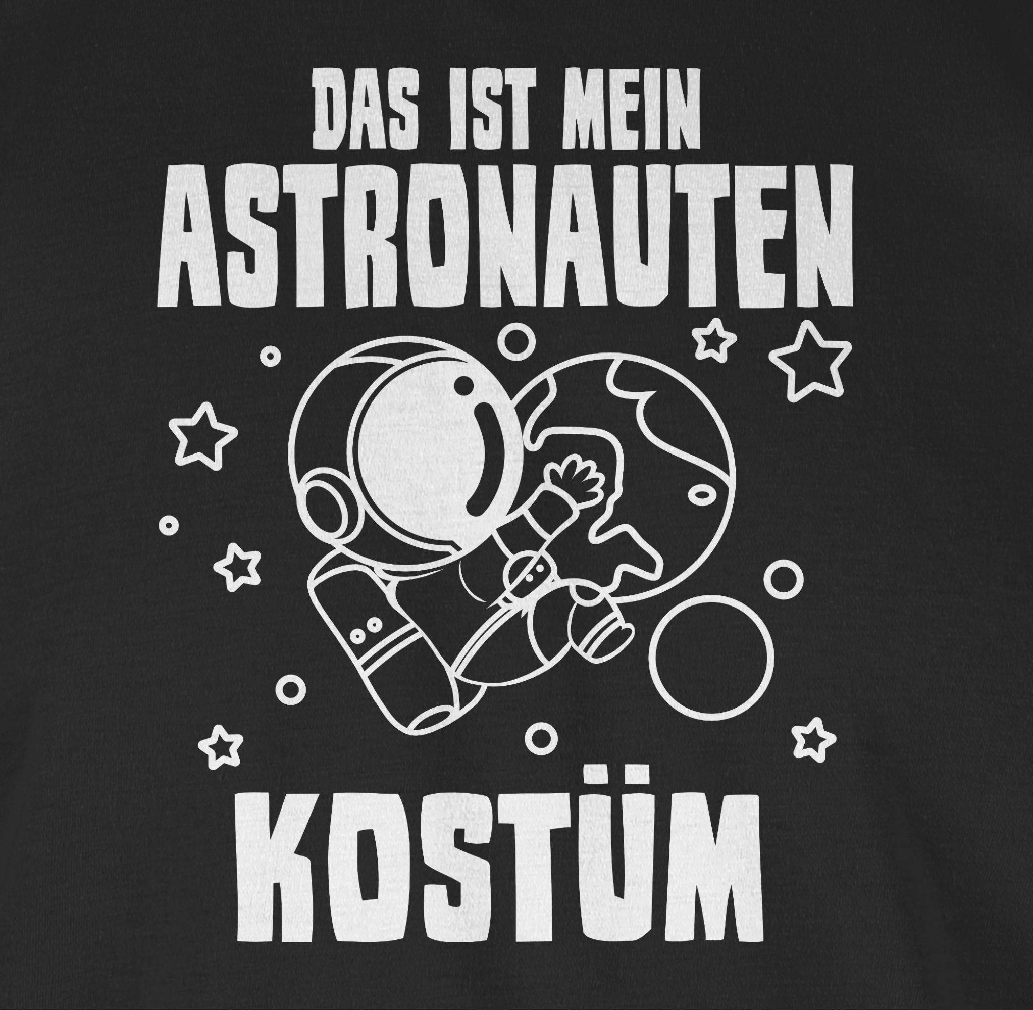 1 Schwarz mein Outfit ist T-Shirt Astronaut Kostüm Astronauten Astronautenkostüm - Shirtracer Karneval Weltraum Das