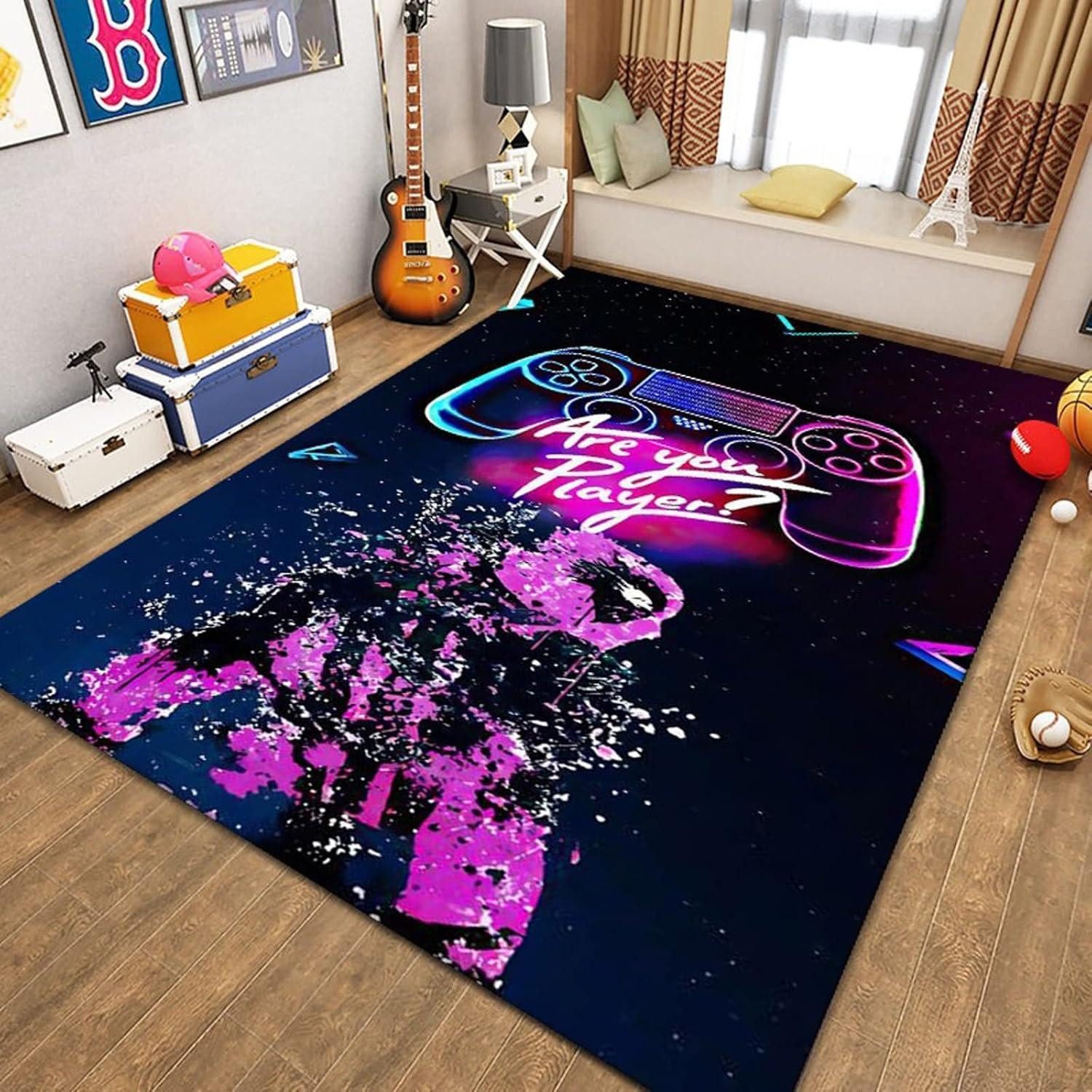 LuxusKollektion Kinderteppich Teppich Rutschfest Gamer 120x160cm Controller für Spielkonsolen 2