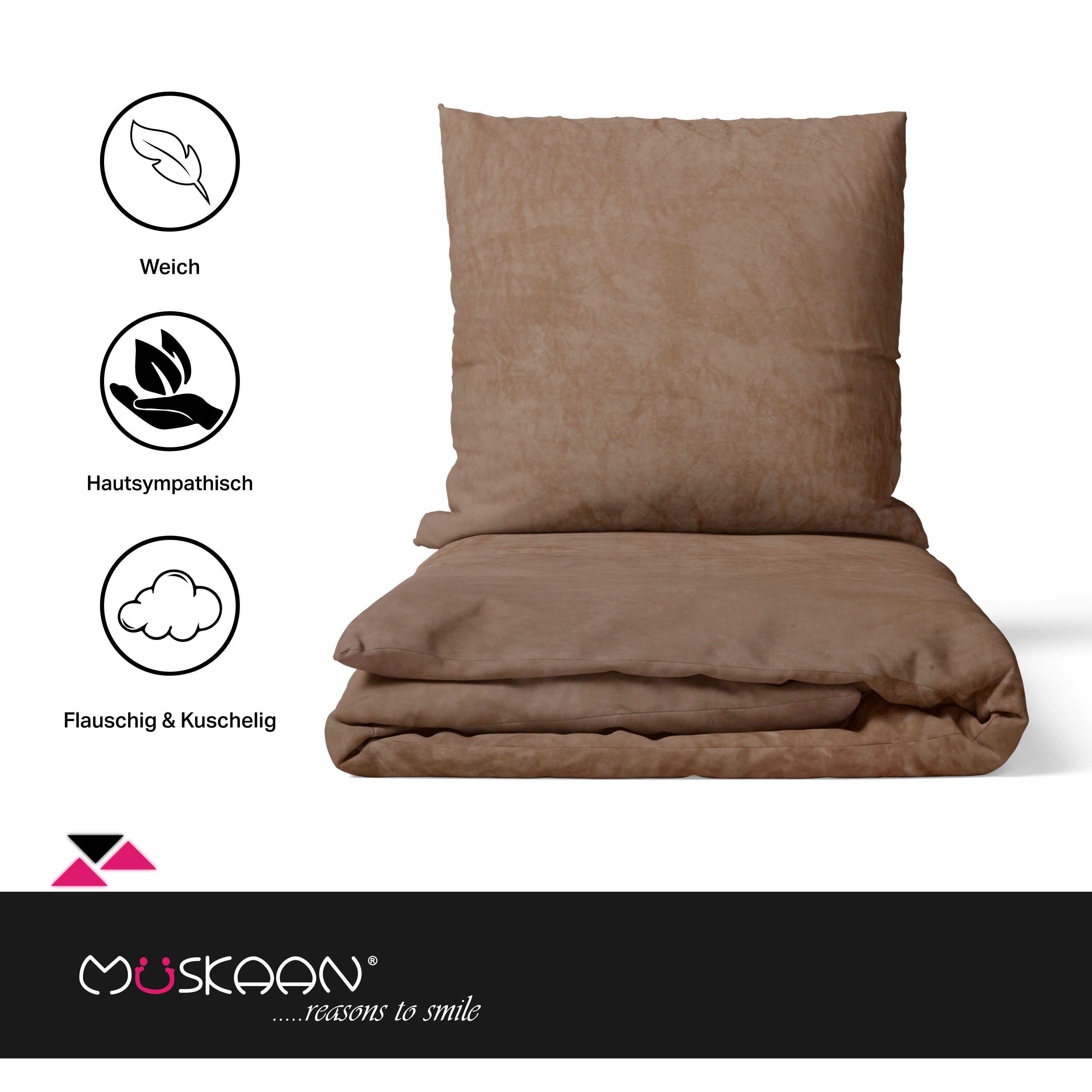 Müskaan Bettwäsche Wende Nicky Plüsch Winter Bettbezug Set Cashmere Touch C günstig online kaufen