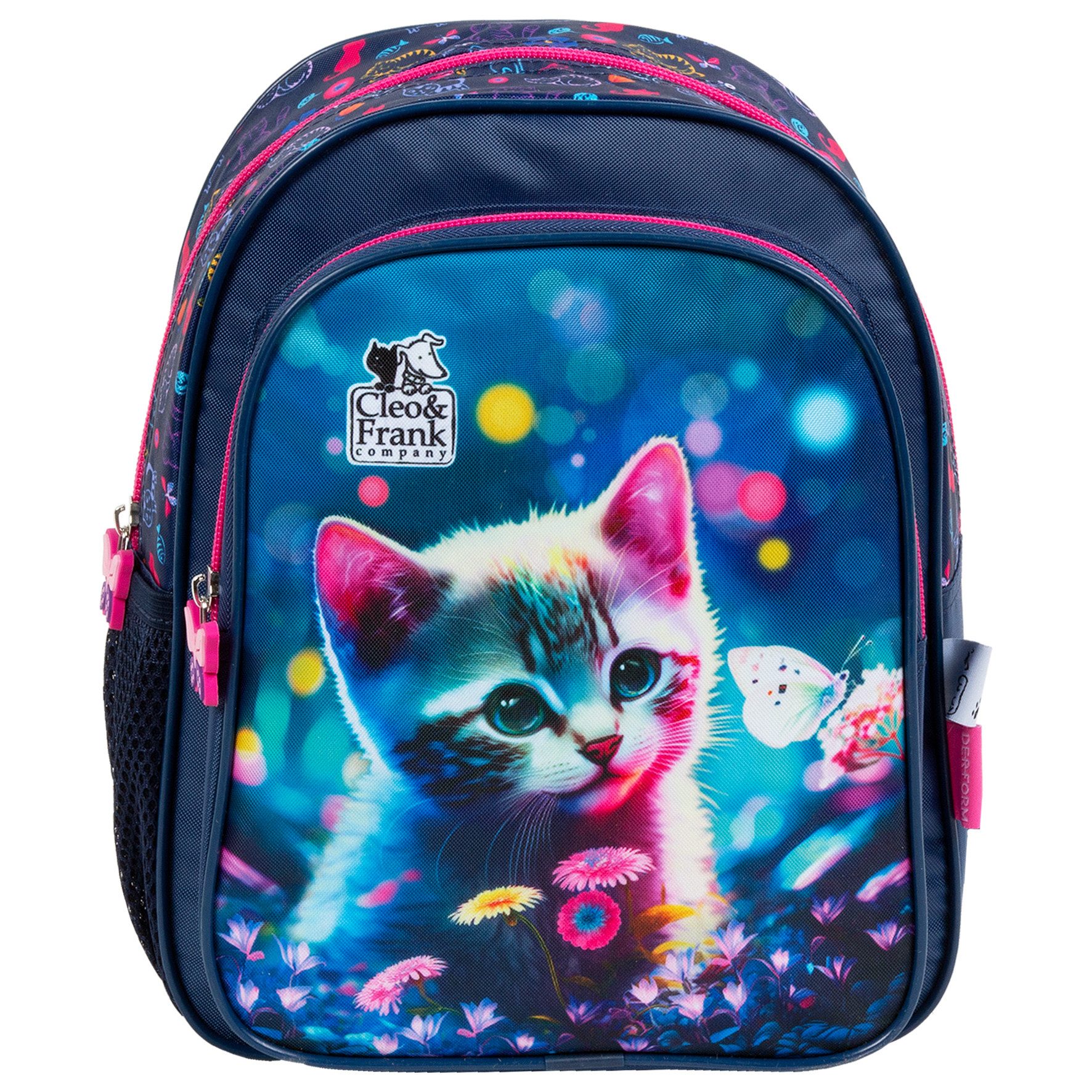 DERFORM Kinderrucksack Süße Katze Kinder Rucksack 28 cm Kindergarten Tasche Mädchen – Bild 4 von 4