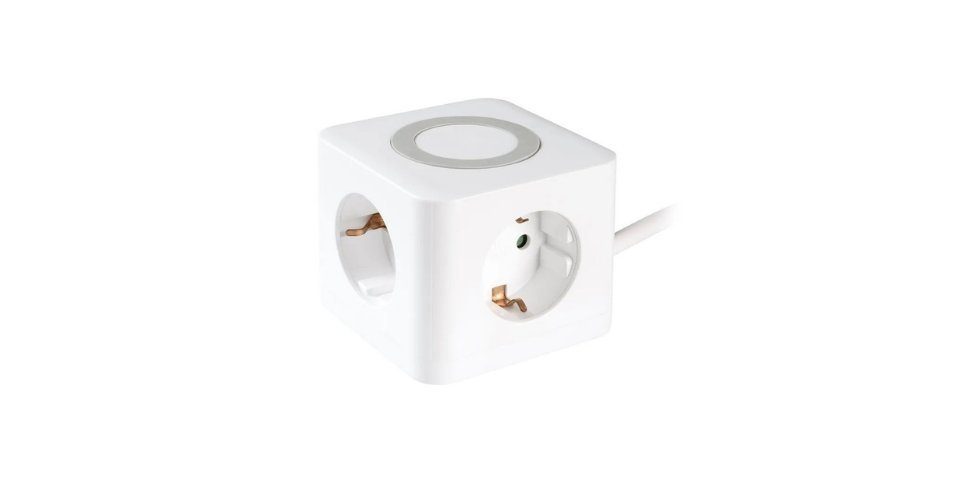 Vivanco 3fach Розеткиwürfel mit USB-A USB-C Port mit Schalter Mehrfachsteckdose (Ein- / Ausschalter), Kabel, USB-Anschluss,mit Schalter