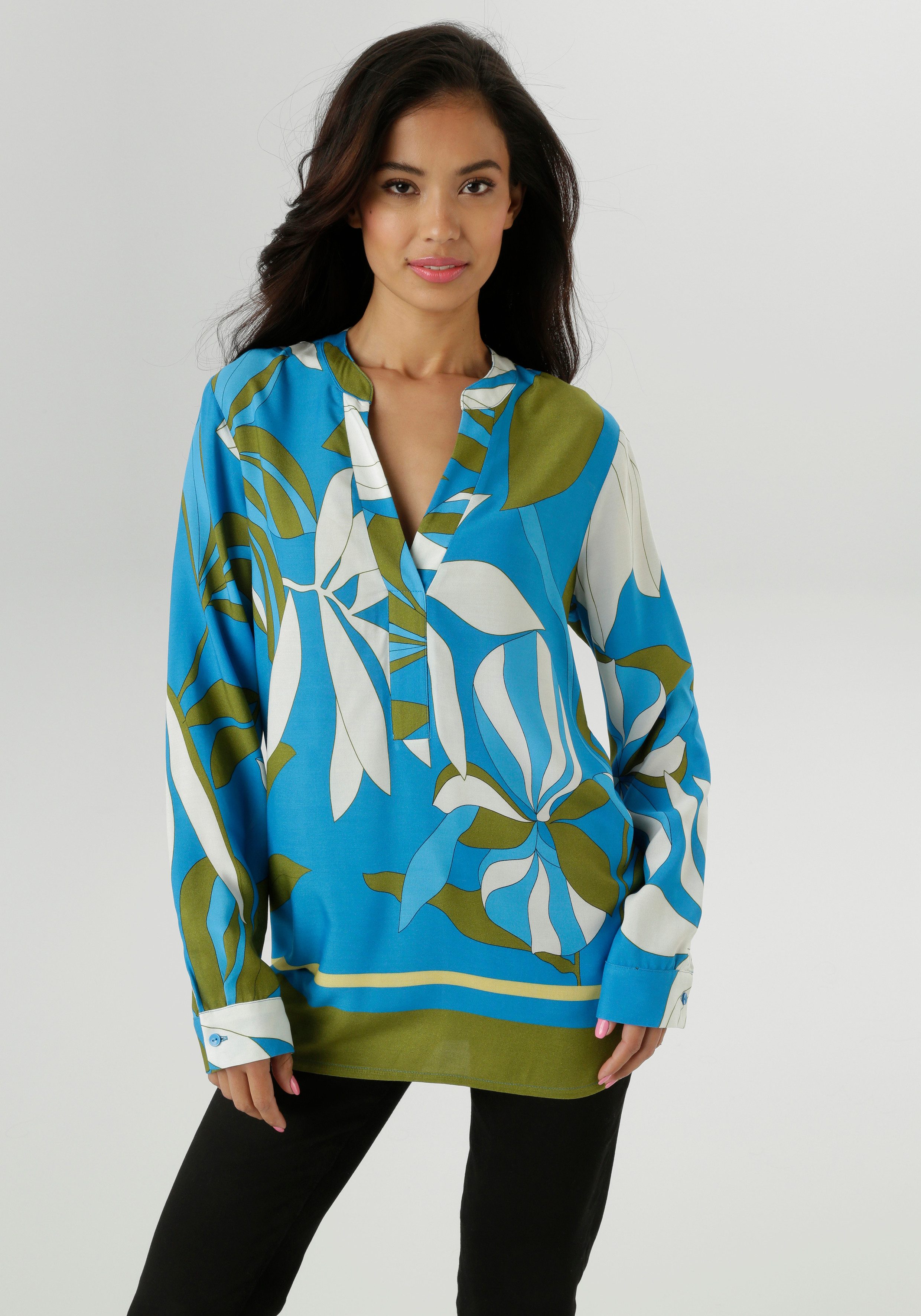Aniston SELECTED Schlupfbluse mit ausdrucksstarken, floralen günstig online kaufen
