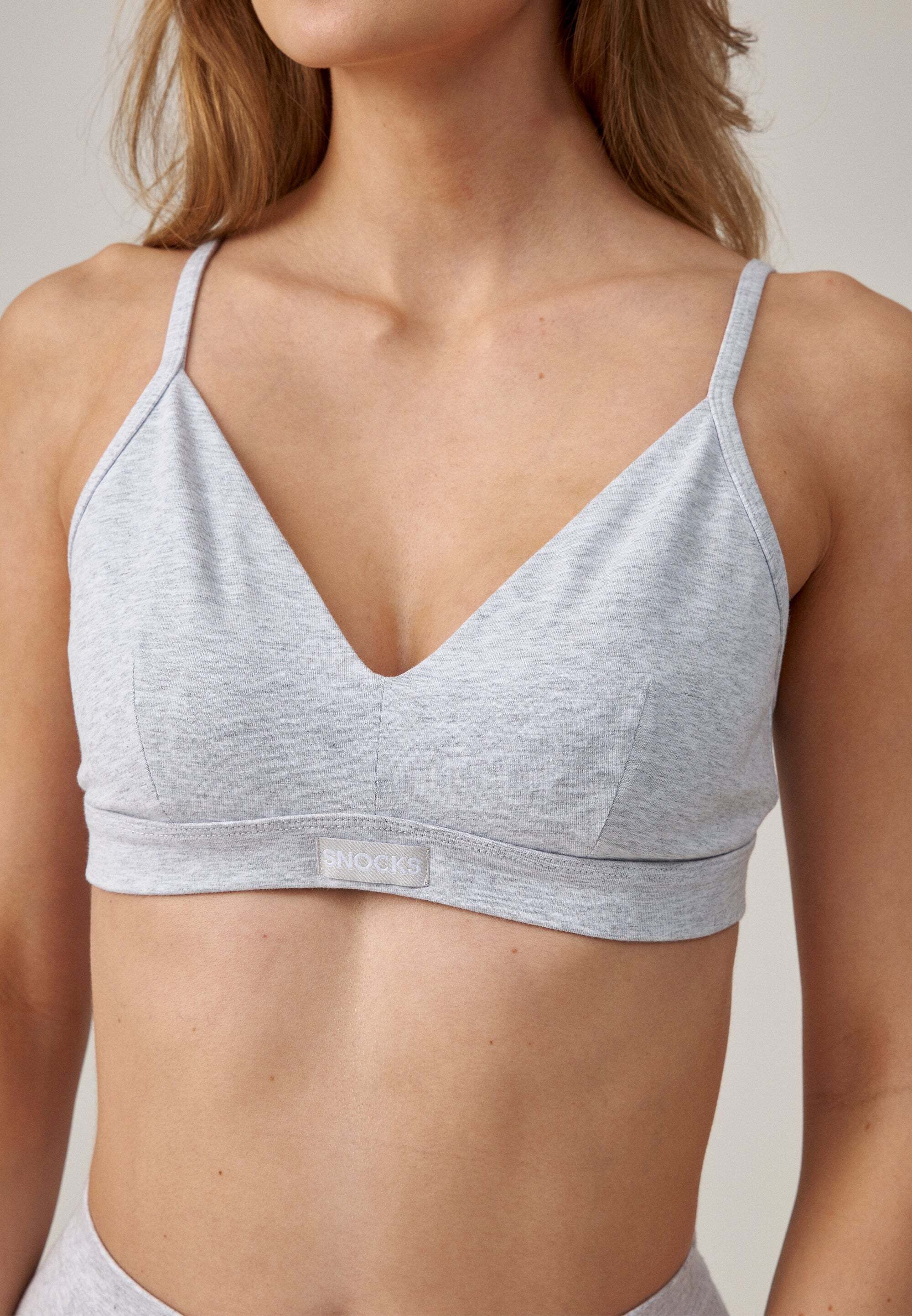 SNOCKS Bustier Bügelloser Retro Soft BH (1-tlg) aus Bio-Baumwolle, mit formgebenden Nähten, ohne Polster