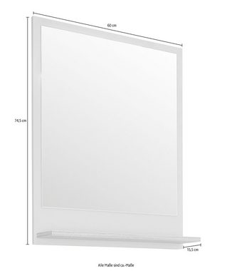 Saphir Badmöbel-Set Quickset 3-teilig, Waschbeckenunterschrank mit LED-Spiegel, (3-St), Midischrank, inkl. Türdämpfer, 2 Türen, 3 Glas-Einlegeböden, Bad-Set