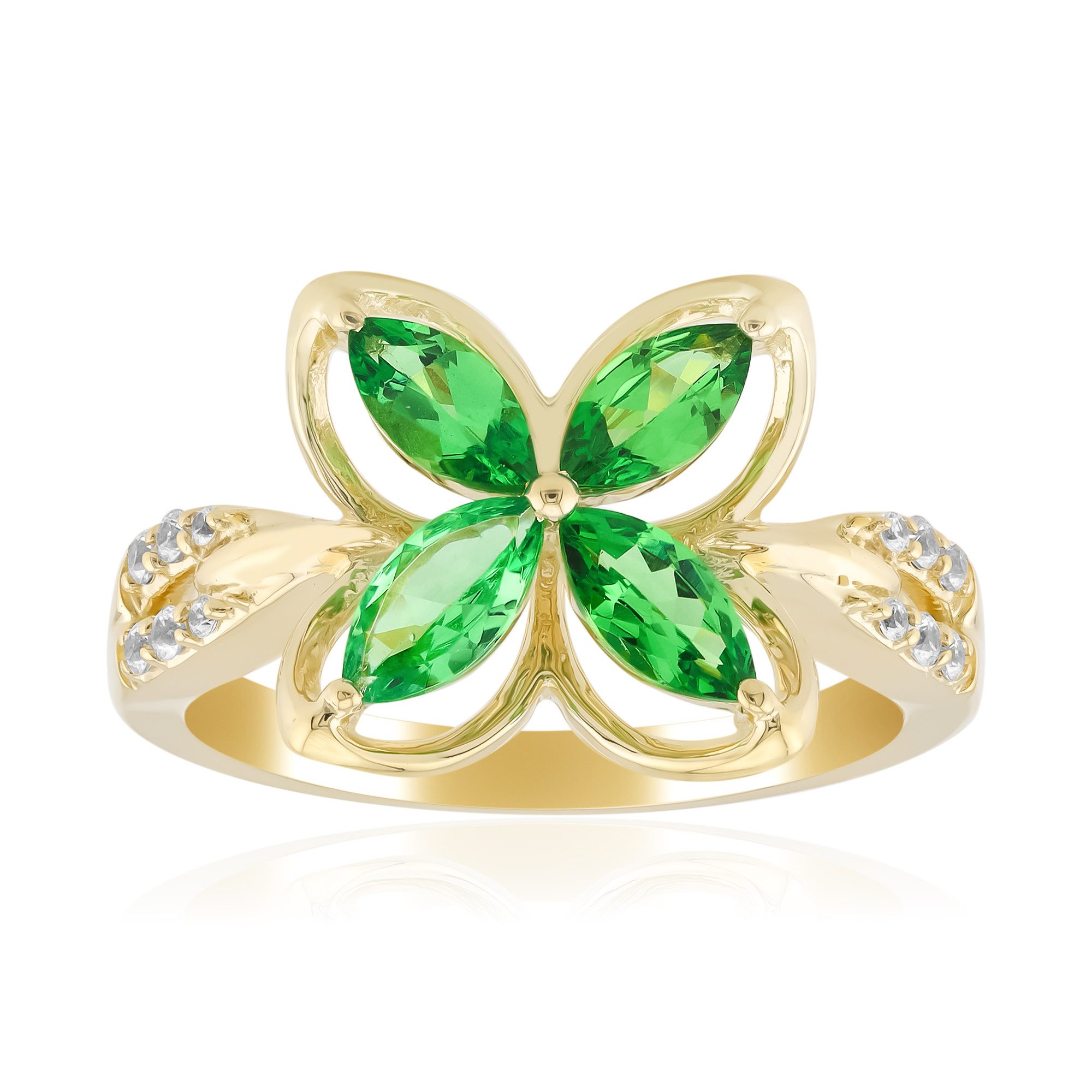 Cavill Goldring Kenianischer Tsavorit Goldring, 0,782 ct (1-tlg)