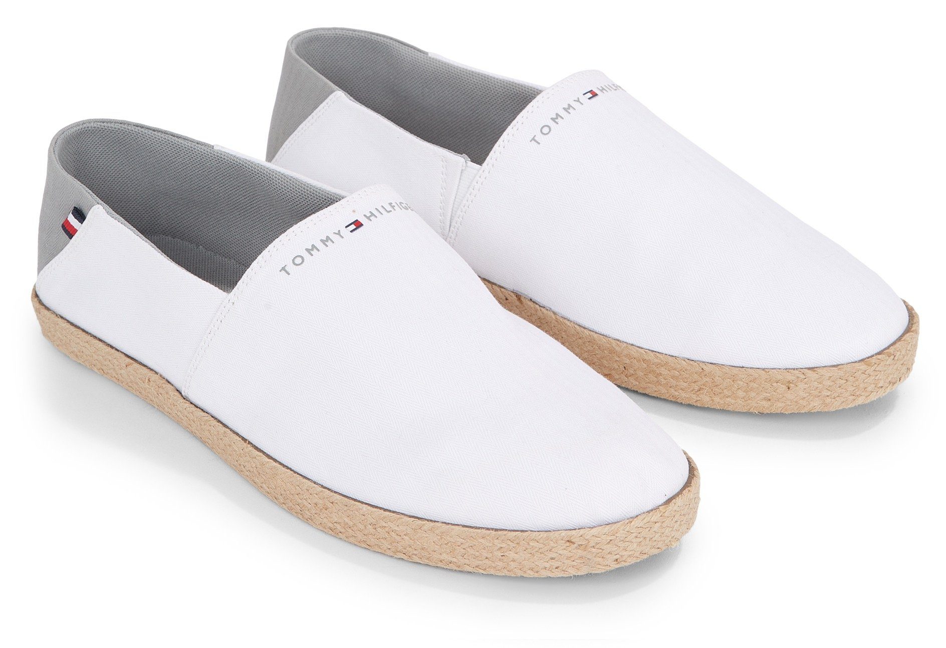 Tommy Hilfiger HILFIGER ESPADRILLE CORE TEXTILE Espadrille Slipper, Loafer, Sommerschuh, Freizeitschuh mit Bastbezug