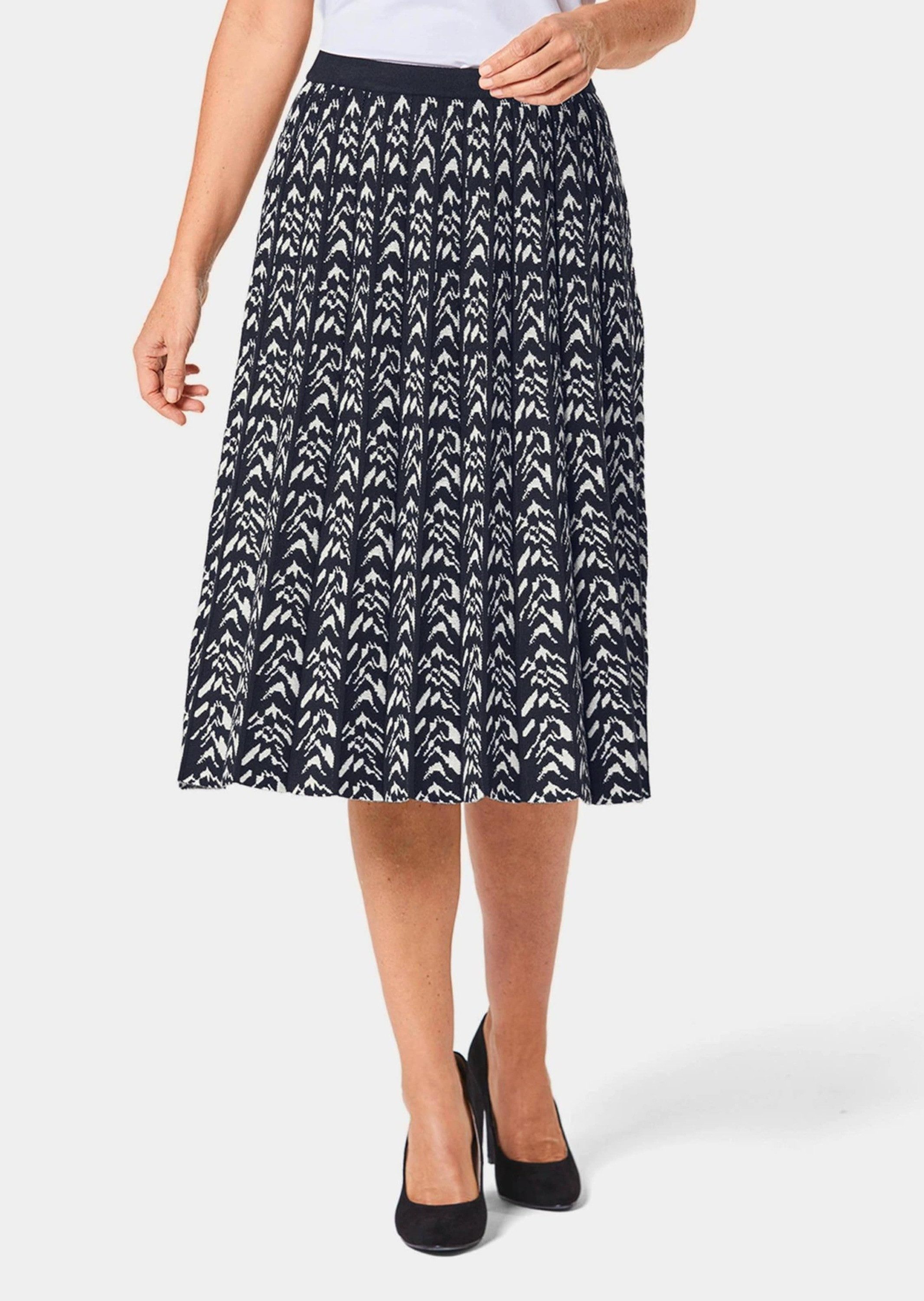 Strickrock Hochwertiger Jacquard-Strickrock