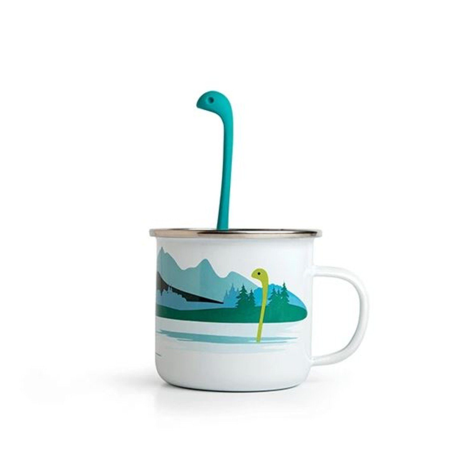 & Silikon OTOTO Nessie Set, Cup Metall Teesieb Tee Becher Ei