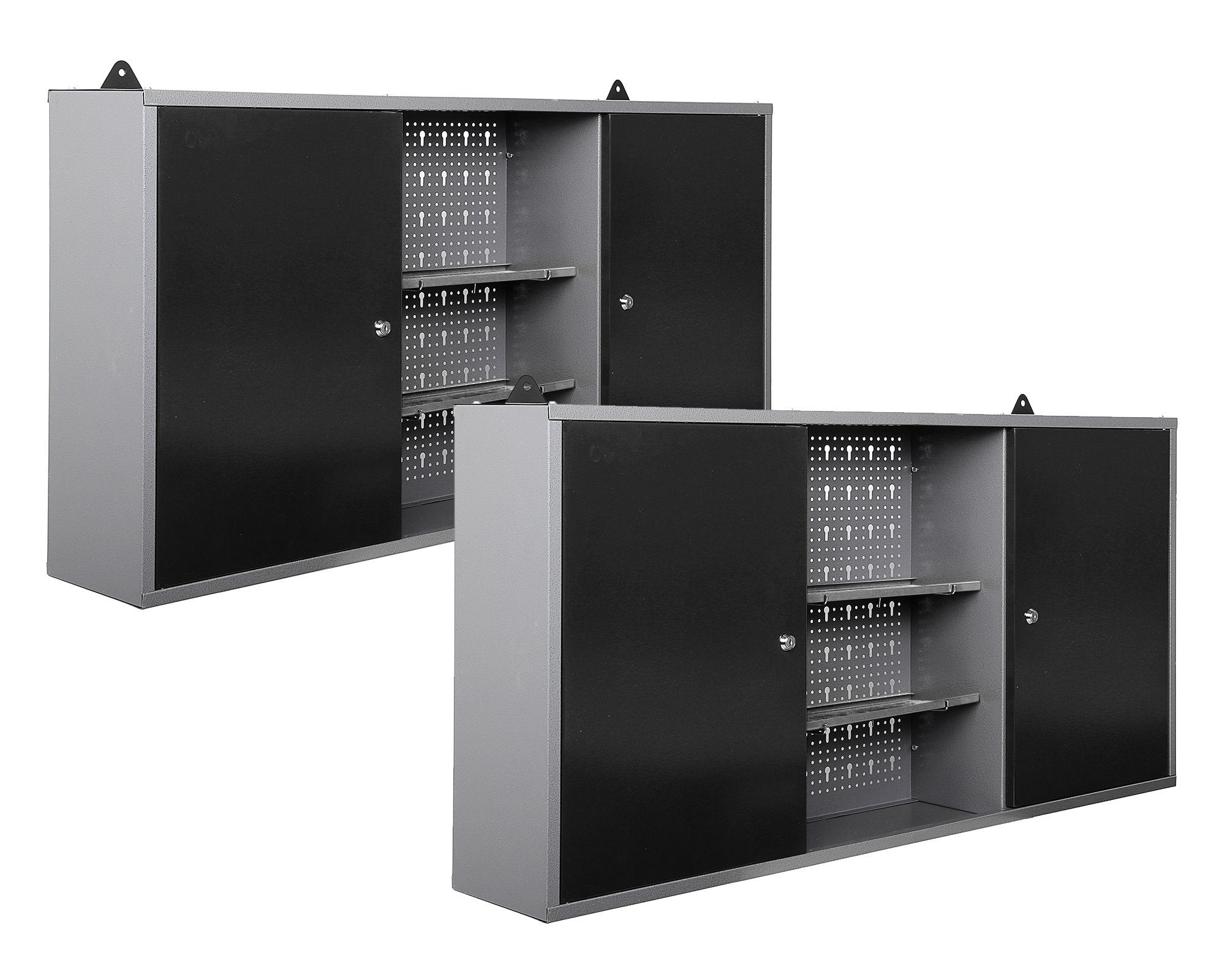 ONDIS24 Werkzeugschrank Werkstattschrank 120 cm (2-St) 2 abschließbare Türen, Eurolochwände