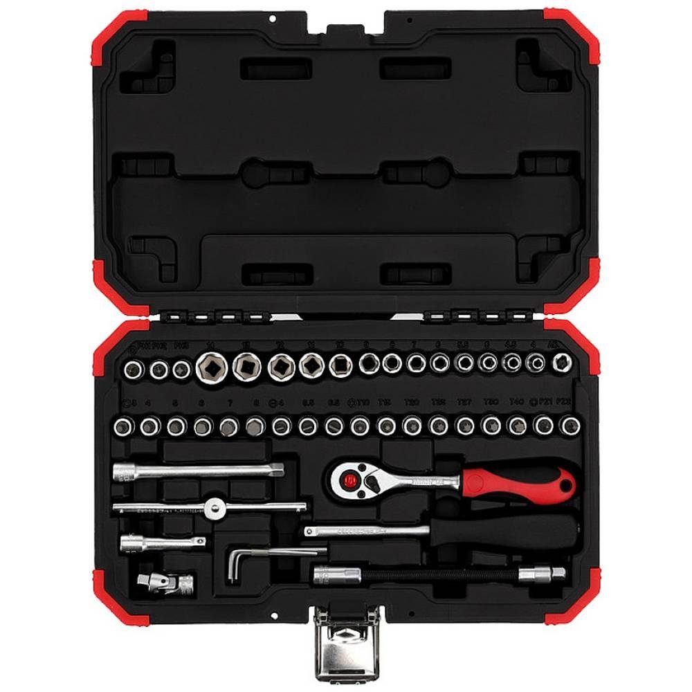 Gedore Red Steckschlüssel Steckschlüssel-Satz 1/4″ SW4-14mm 46-teilig 3300052