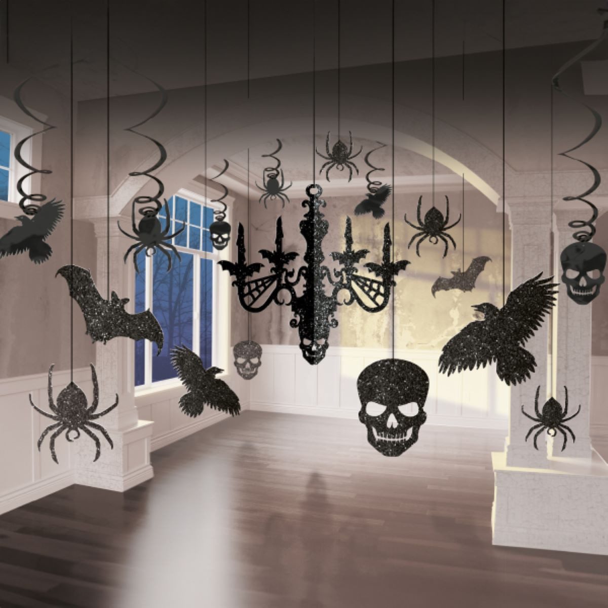 Amscan Dekoobjekt Hängedeko Set Halloween Dark Glitter