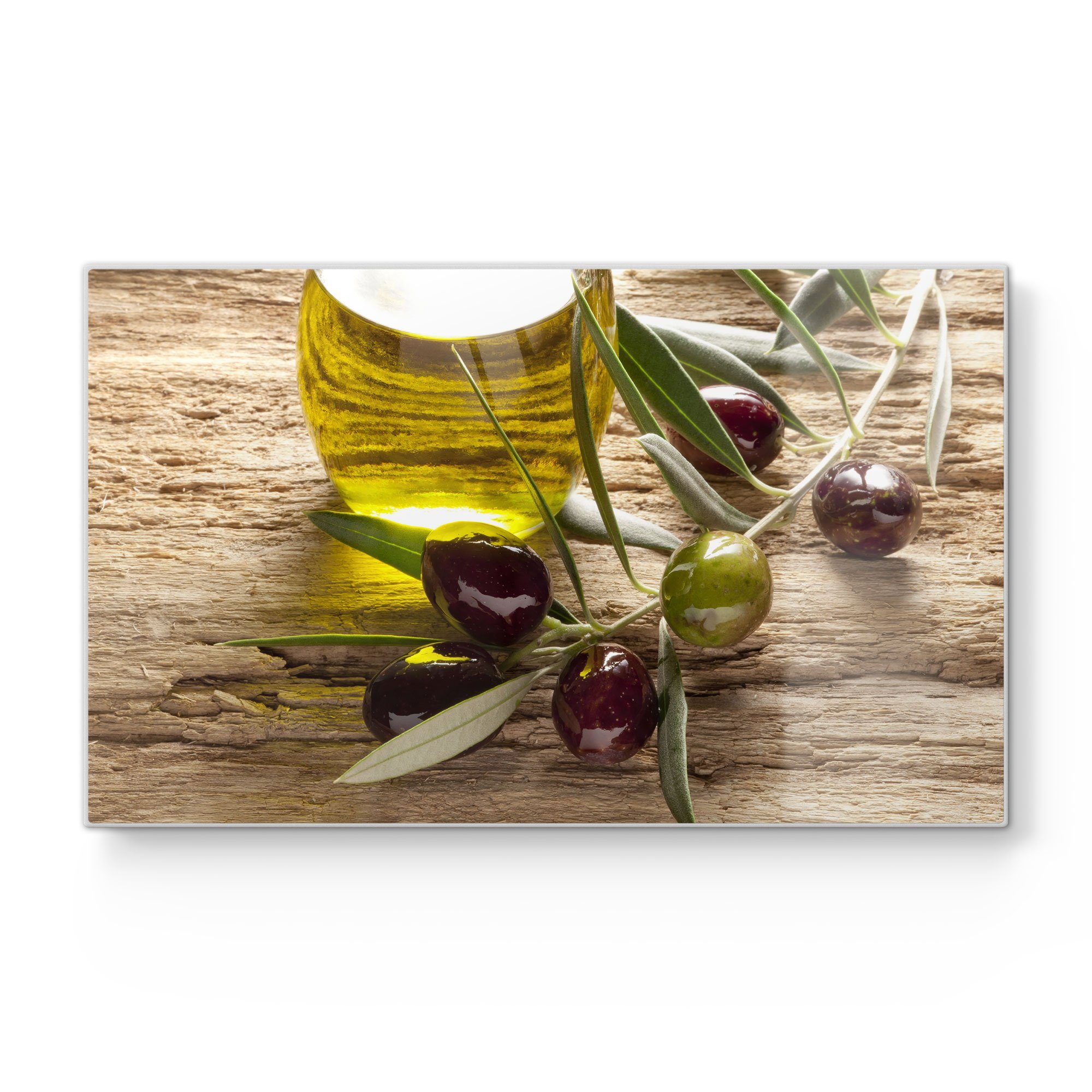 DEQORI Schneidebrett 'Olivenzweig und Öl', Glas, Platte Frühstücksbrett Schneideplatte. Reduzierter Preis € 14,90. Unverbindliche Preisempfehlung € 19,00