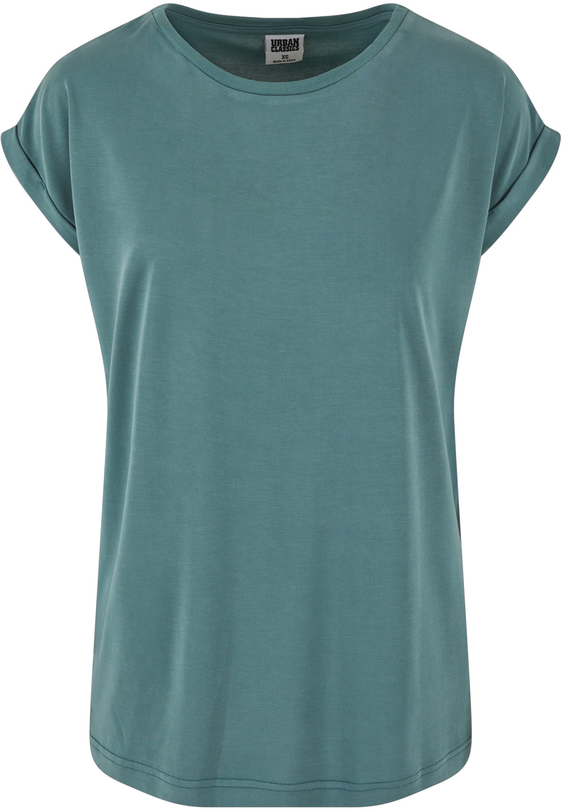 URBAN CLASSICS Kurzarmshirt Urban Classics Damen Ladies Modal Extended Shoulder Tee (1-tlg)