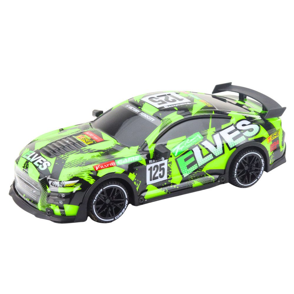 LEAN TOYS RC-Auto Rennwagen Fernlenkauto Spielzeugauto (Spar-Set, 1-tlg., 26 x 11 x 7 cm beleuchtet), Karosseriebeleuchtung, 27 MHz, Spureinstellung