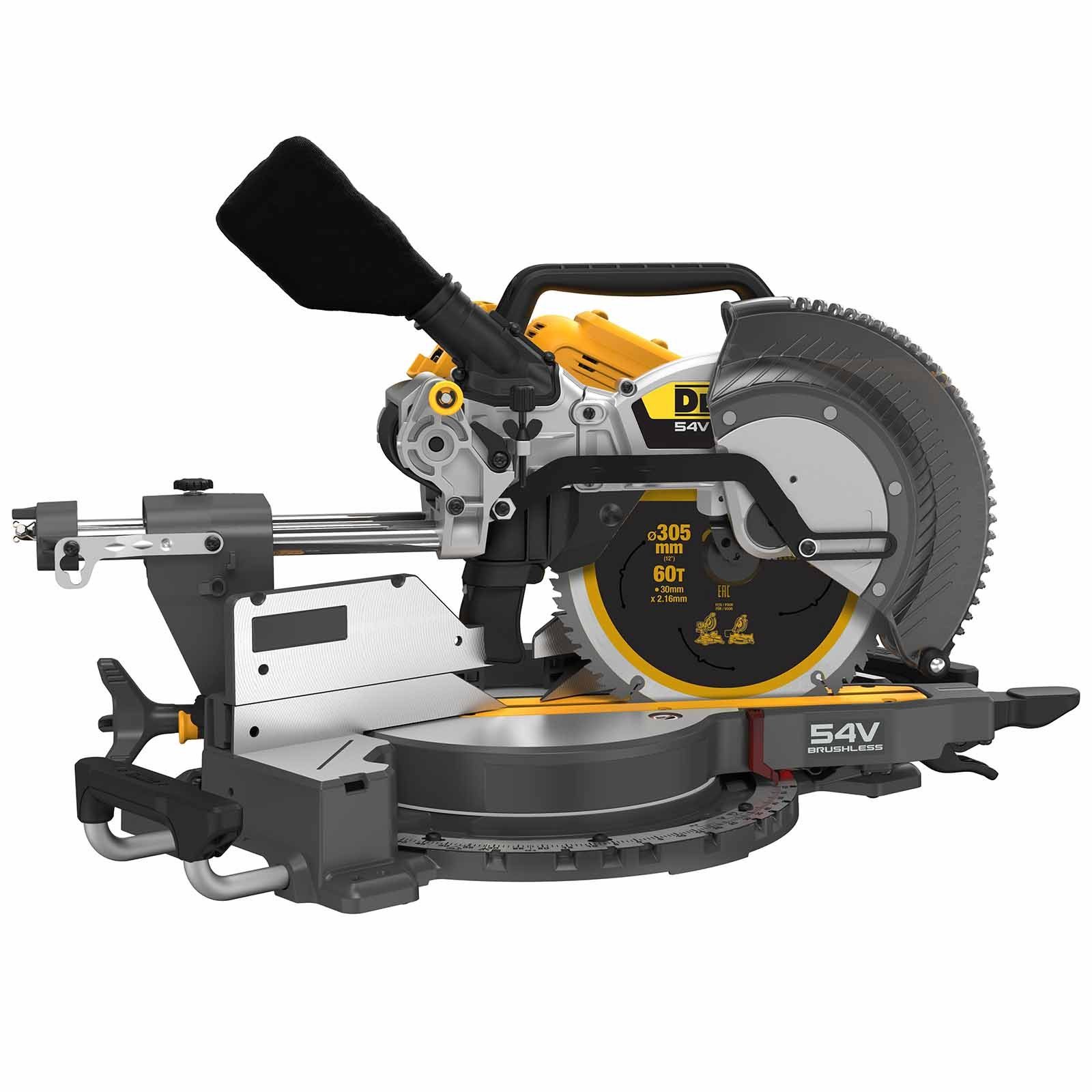 DeWalt Paneelsäge Akku-Paneelsäge DCS781X2-QW Gehrungssäge 305mm + Akkus 9Ah 54V