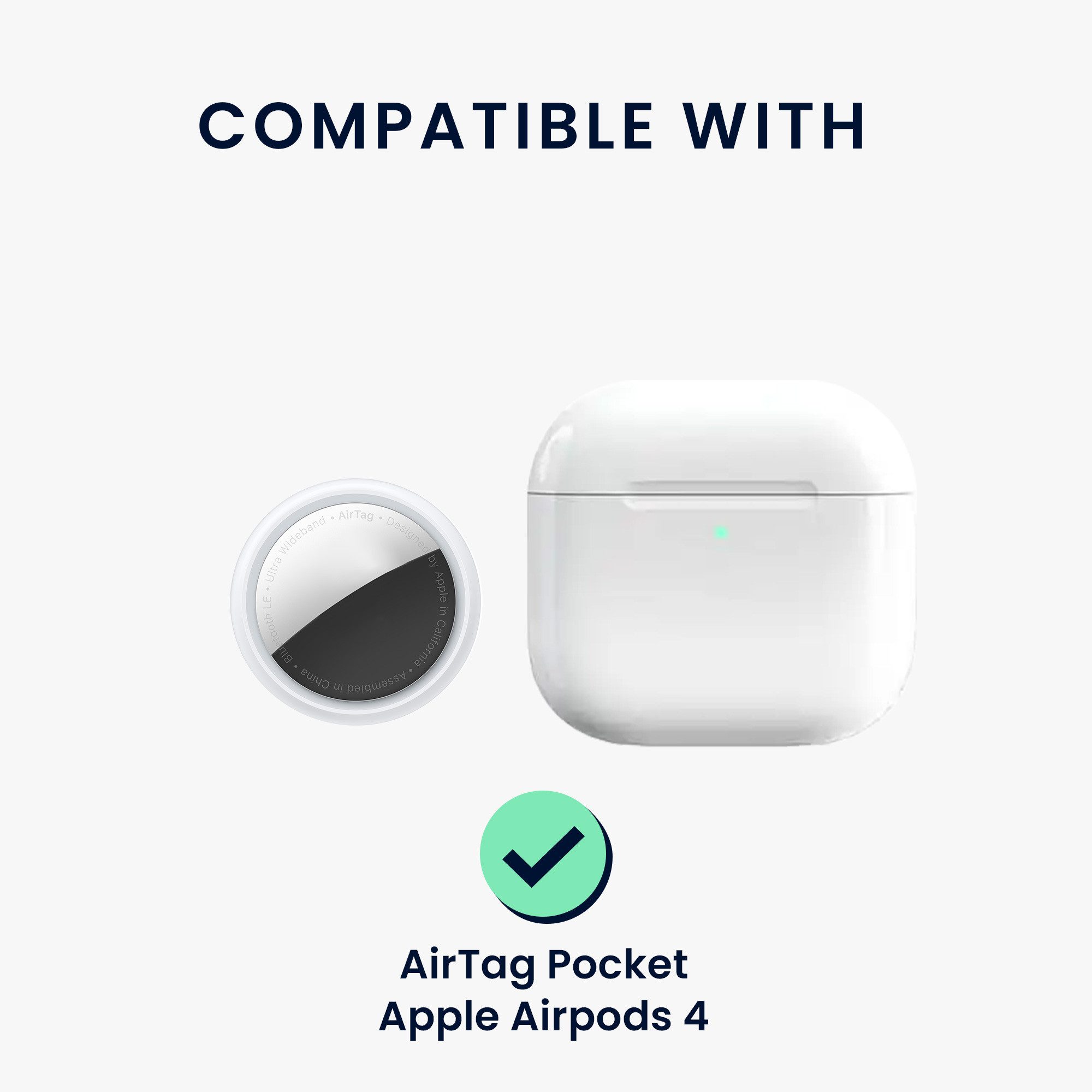 kwmobile Etui 2-in1 Hülle für Apple Airpods 4 und AirTag, Weiches Silikon C günstig online kaufen