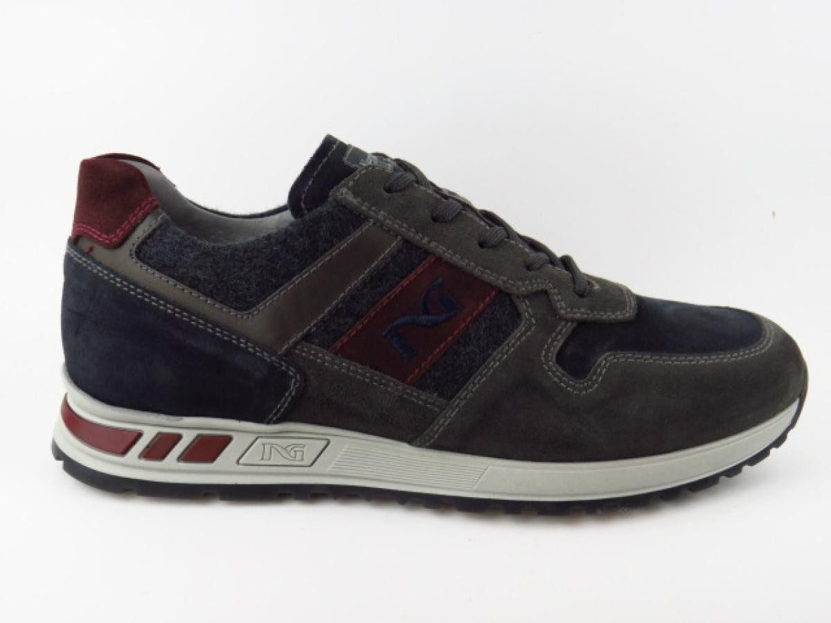 Nubuk/Filz grau/blau Sneaker