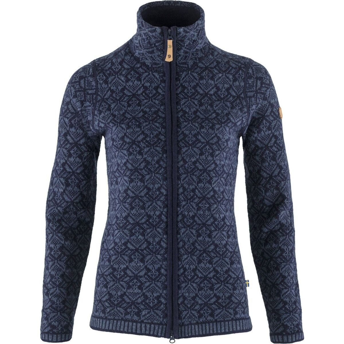 Fjällräven Sweatshirt Snow Cardigan W Elegante Damenstrickjacke aus Lammwolle mit skandinavischem